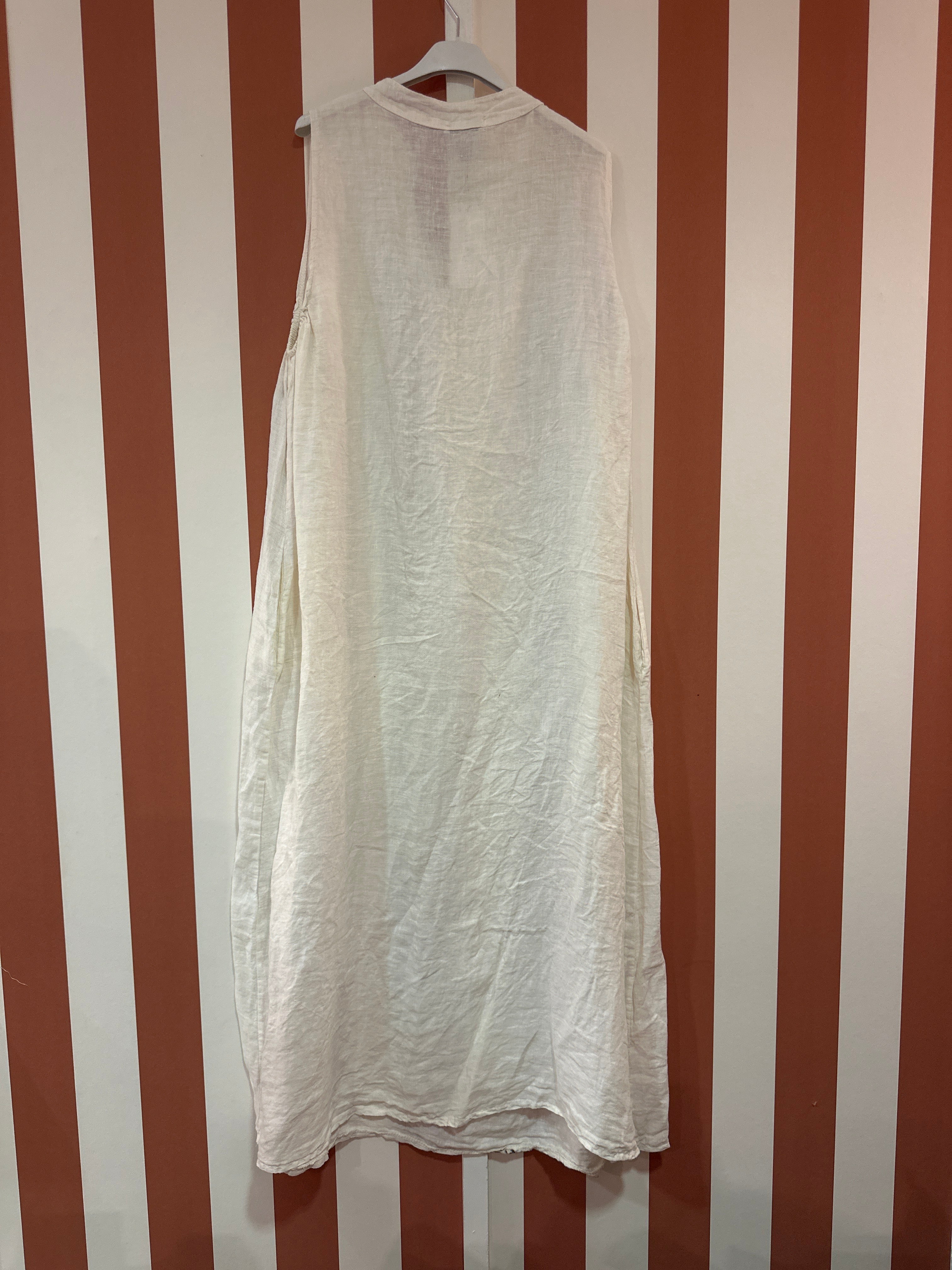 Robe Sara en lin écru