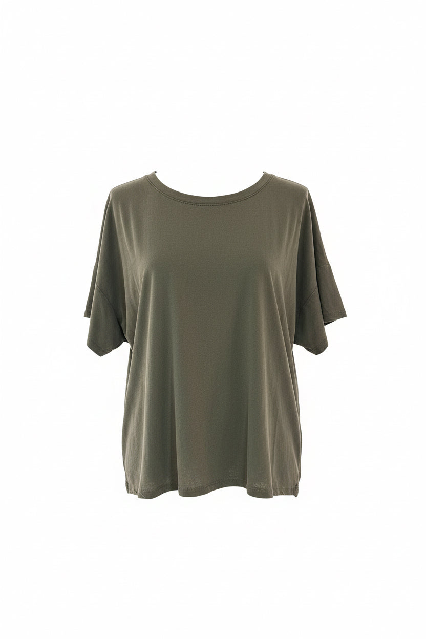 Teeshirt Caneda kaki délavé en coton