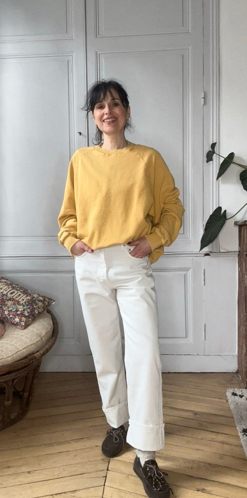 Sweat oversize Anh jaune