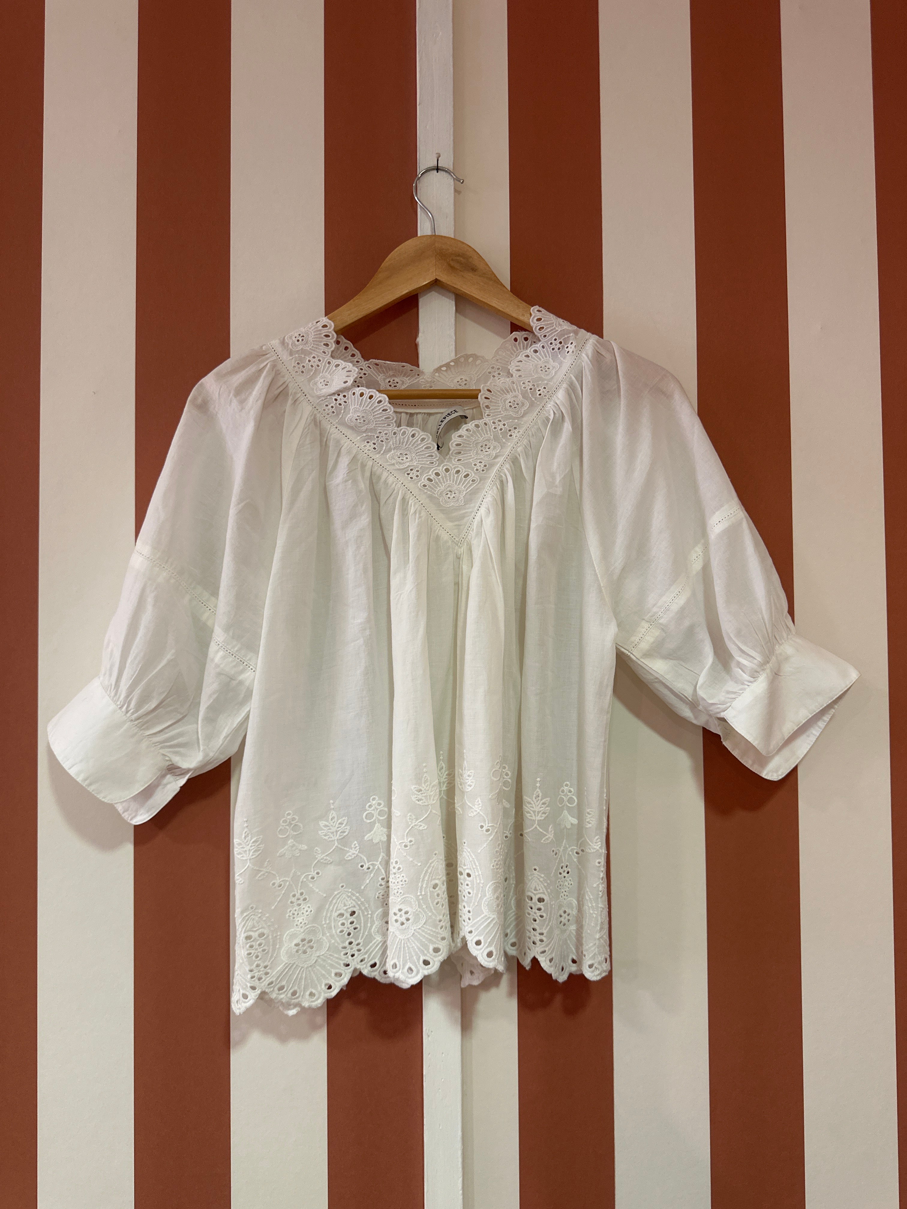 Blouse Tito Bellepièce en coton dentelle
