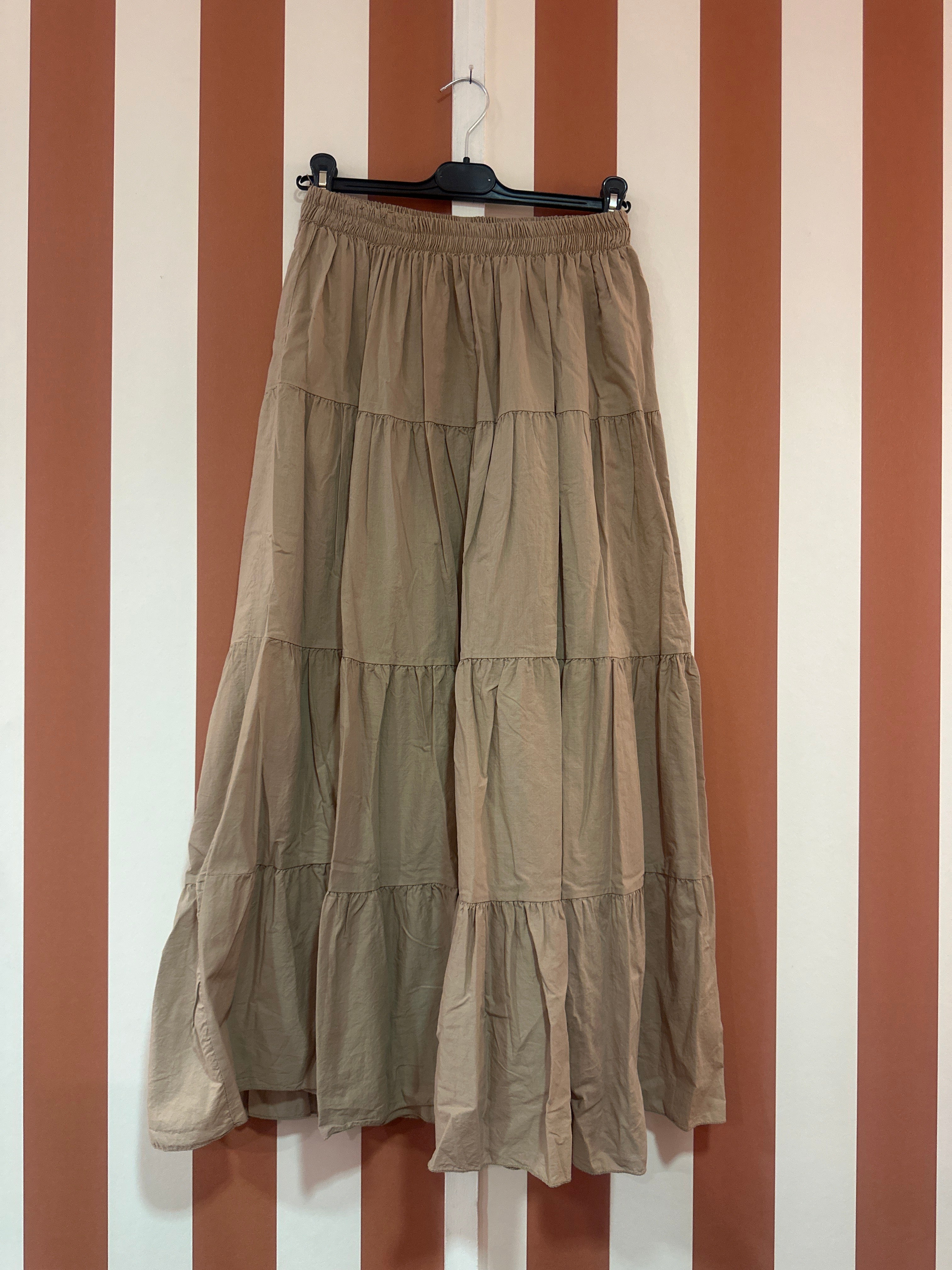 Jupon Formentera en voile de coton beige