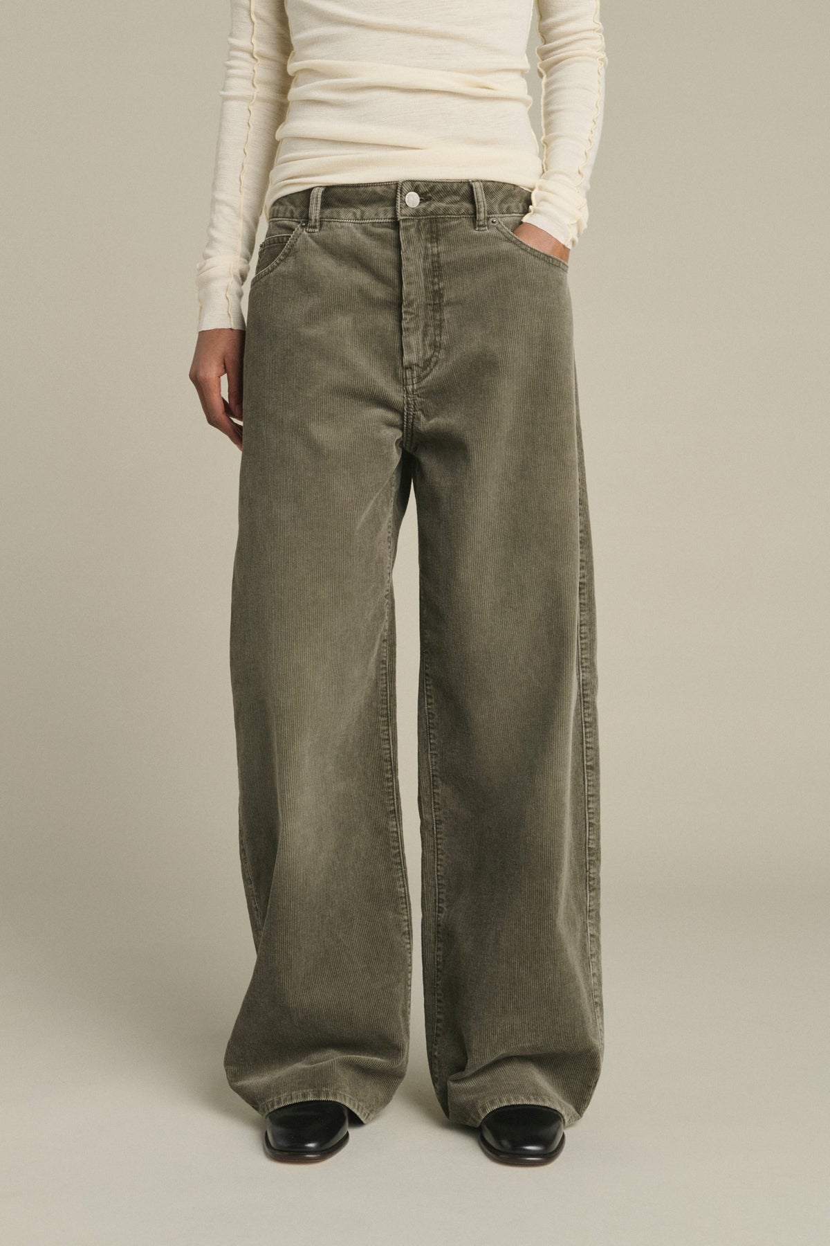 Pantalon Hunter en velours 1000 raies à martingale