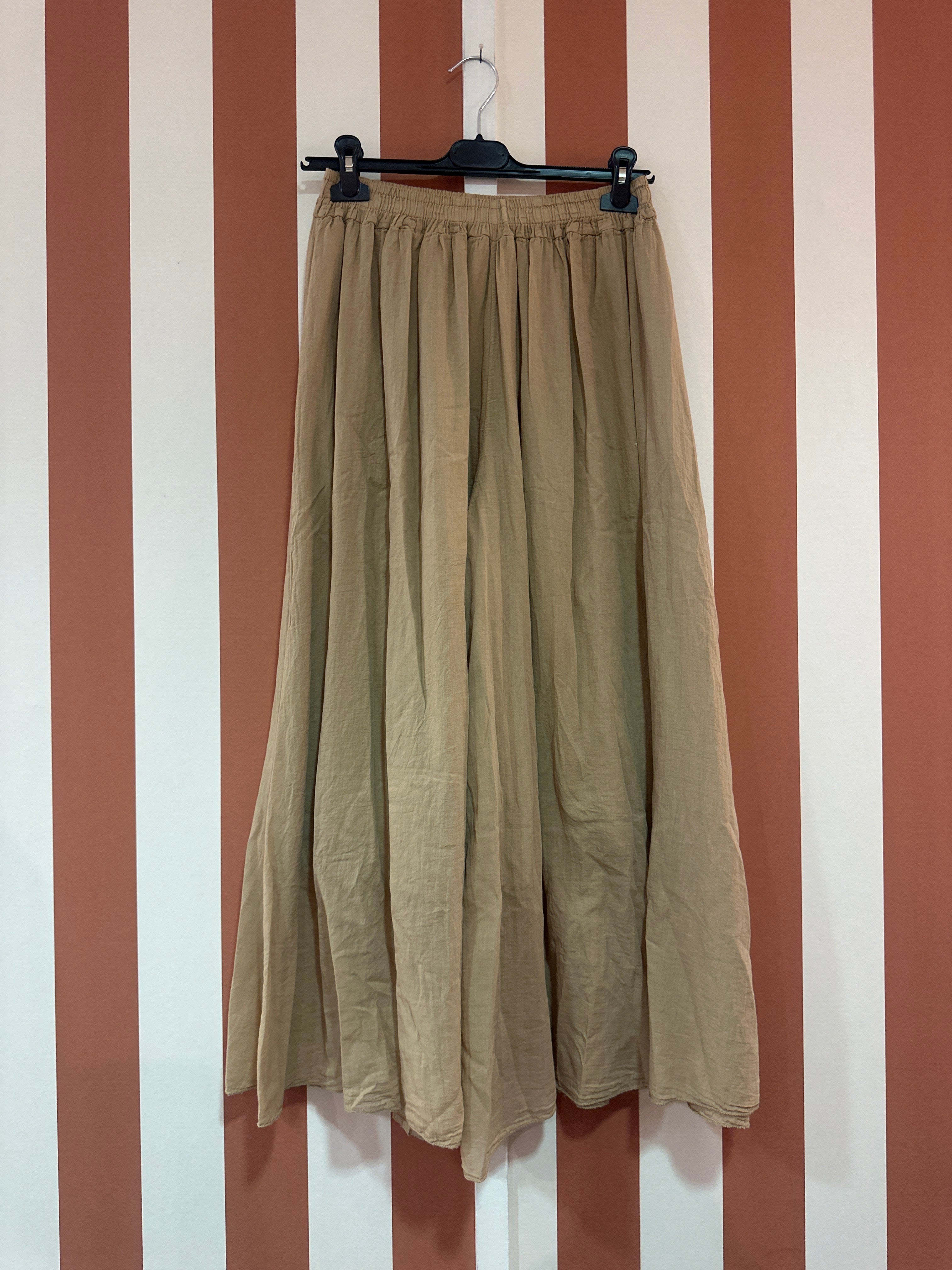 Pantalon June ample voile de coton beige