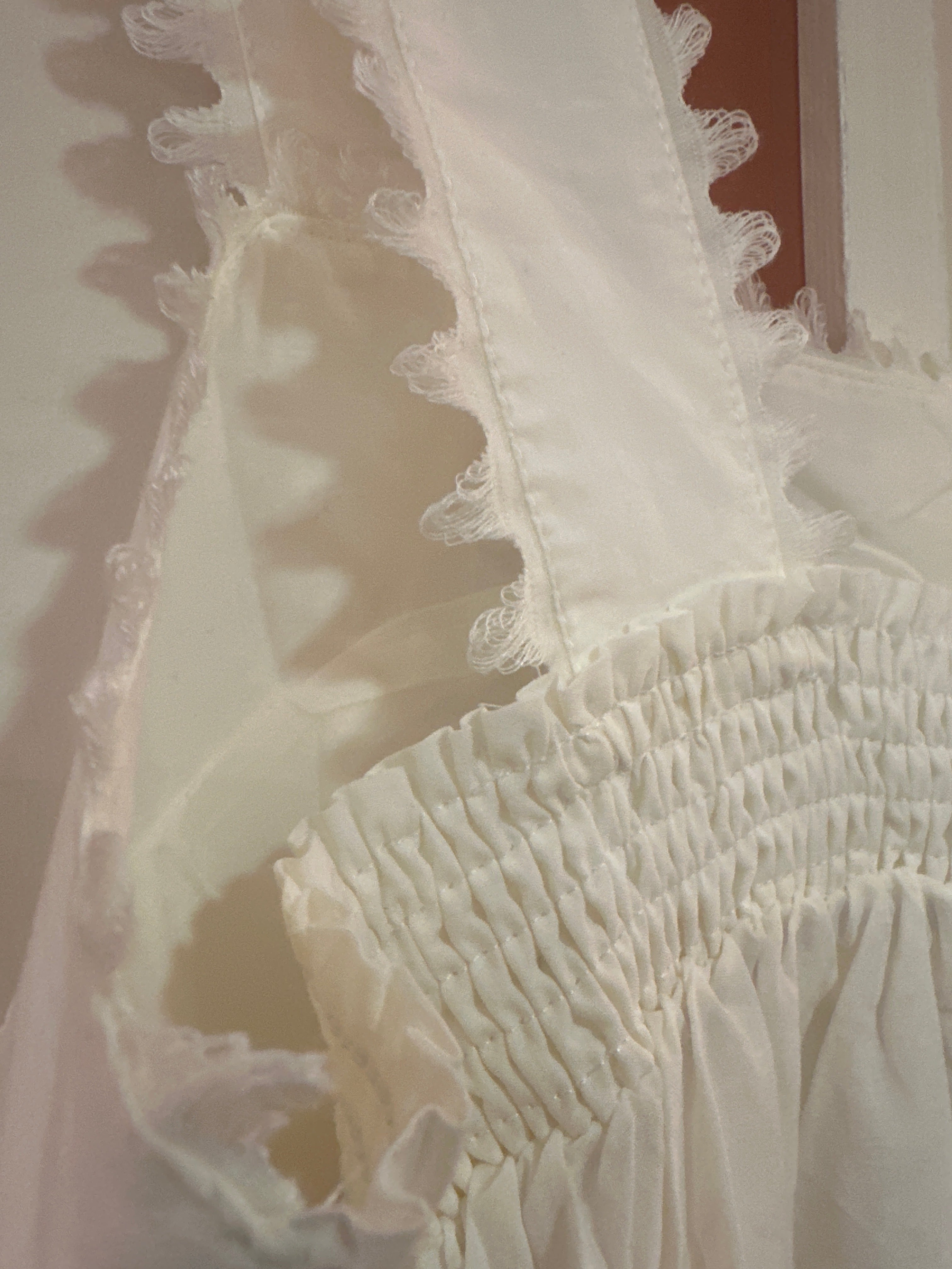 Robe Elisa en popeline de coton écrue