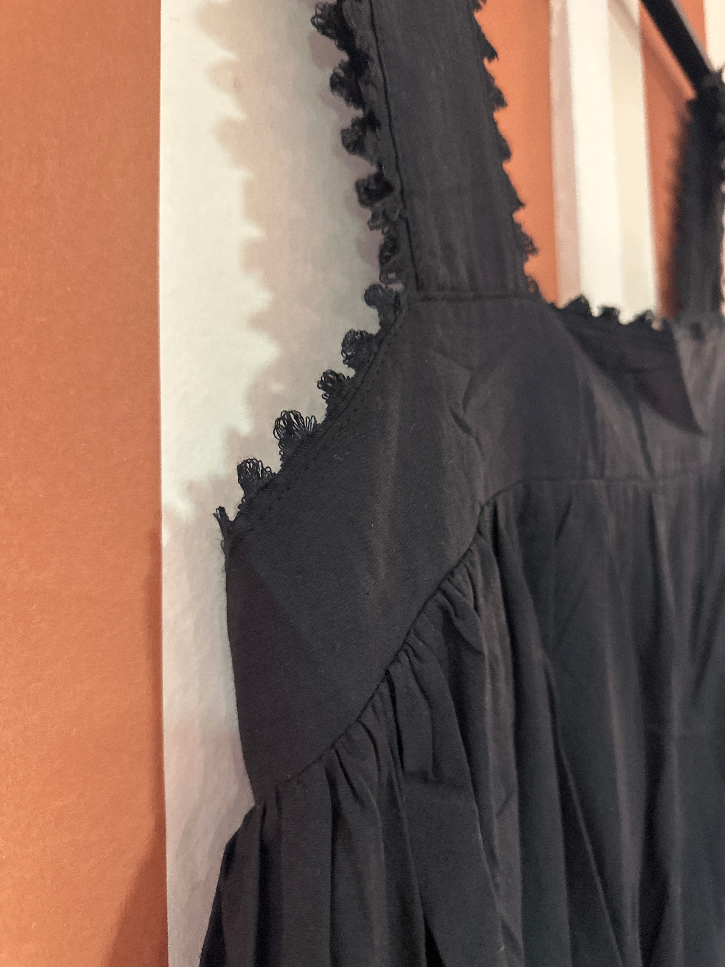 Robe Elisa en popeline de coton noire