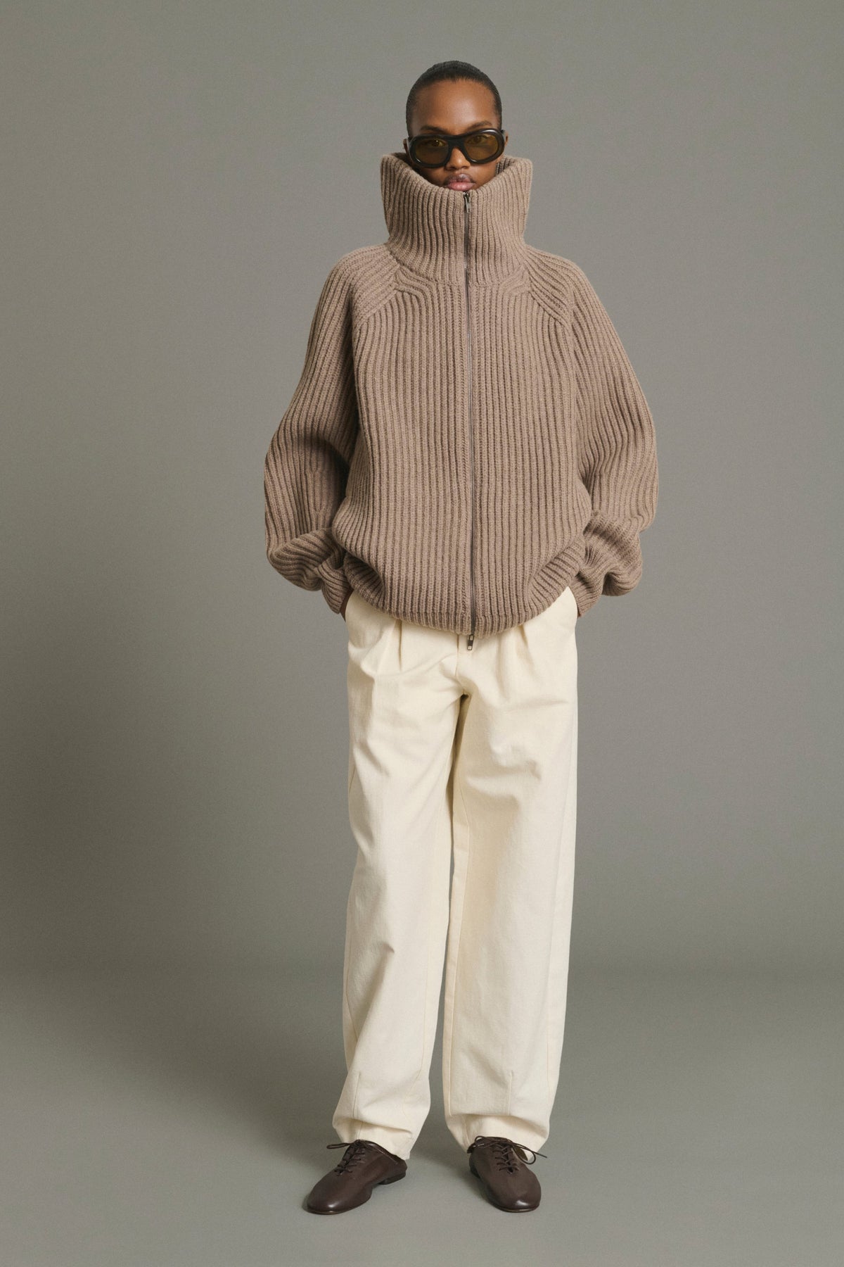 Cardigan oversize en cotes anglaises JASPER Sœur (Copie)