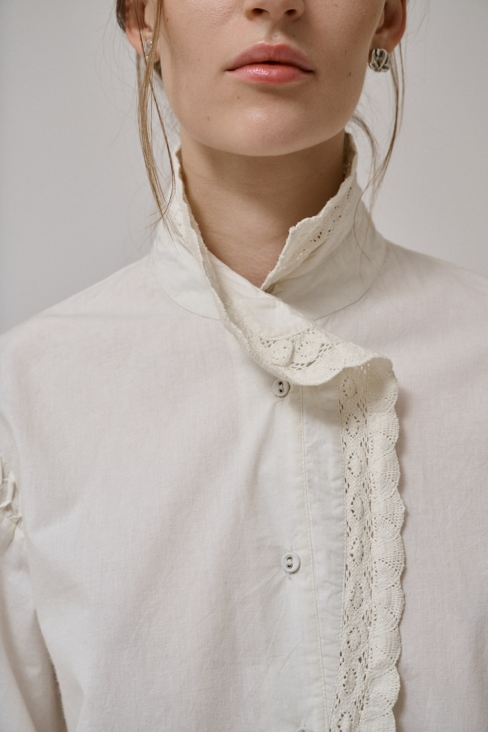 Chemise oversize Cloud en popeline de coton blanche Anne-Mi
