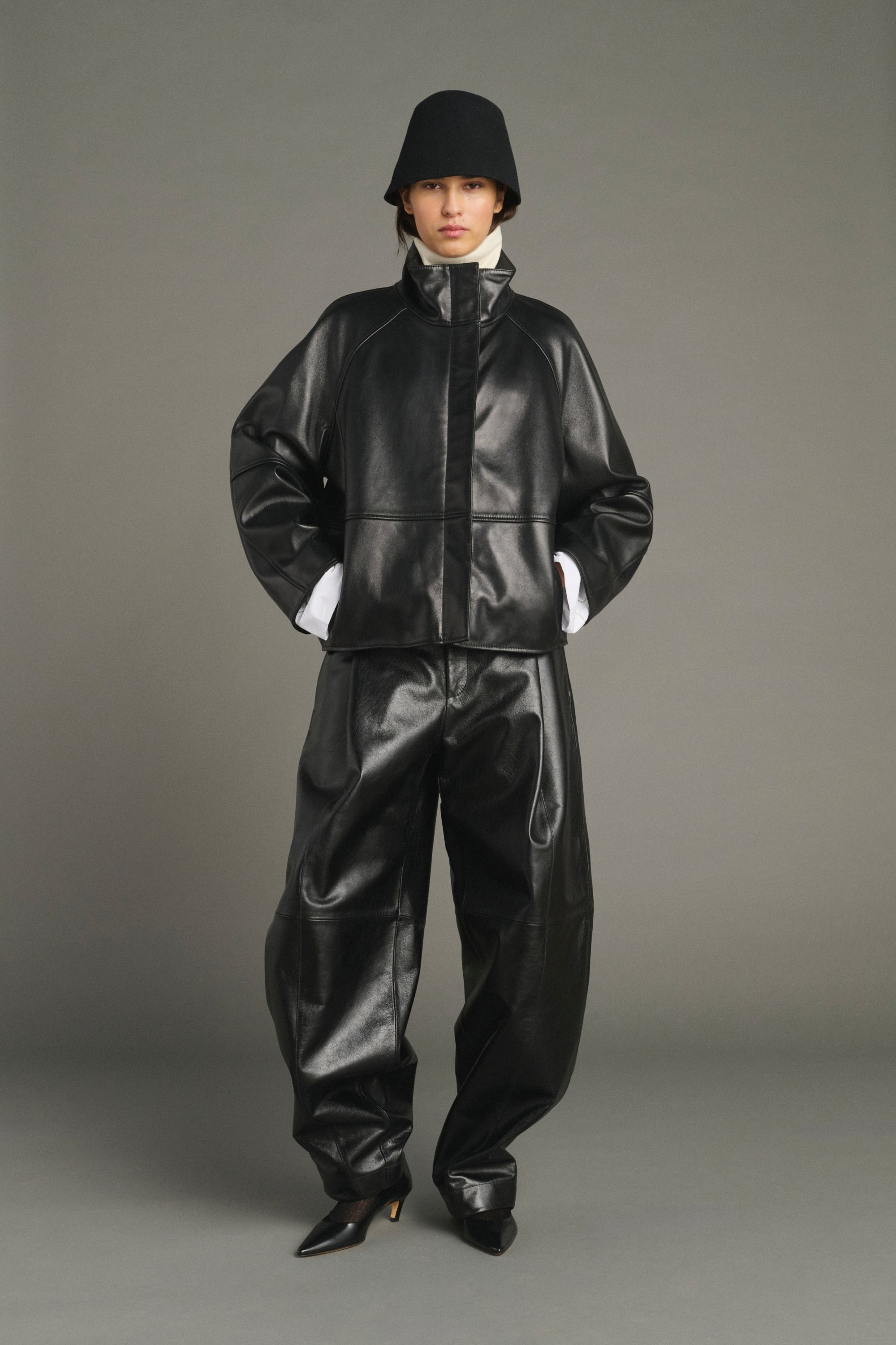 Veste en cuir souple GAMMA Sœur