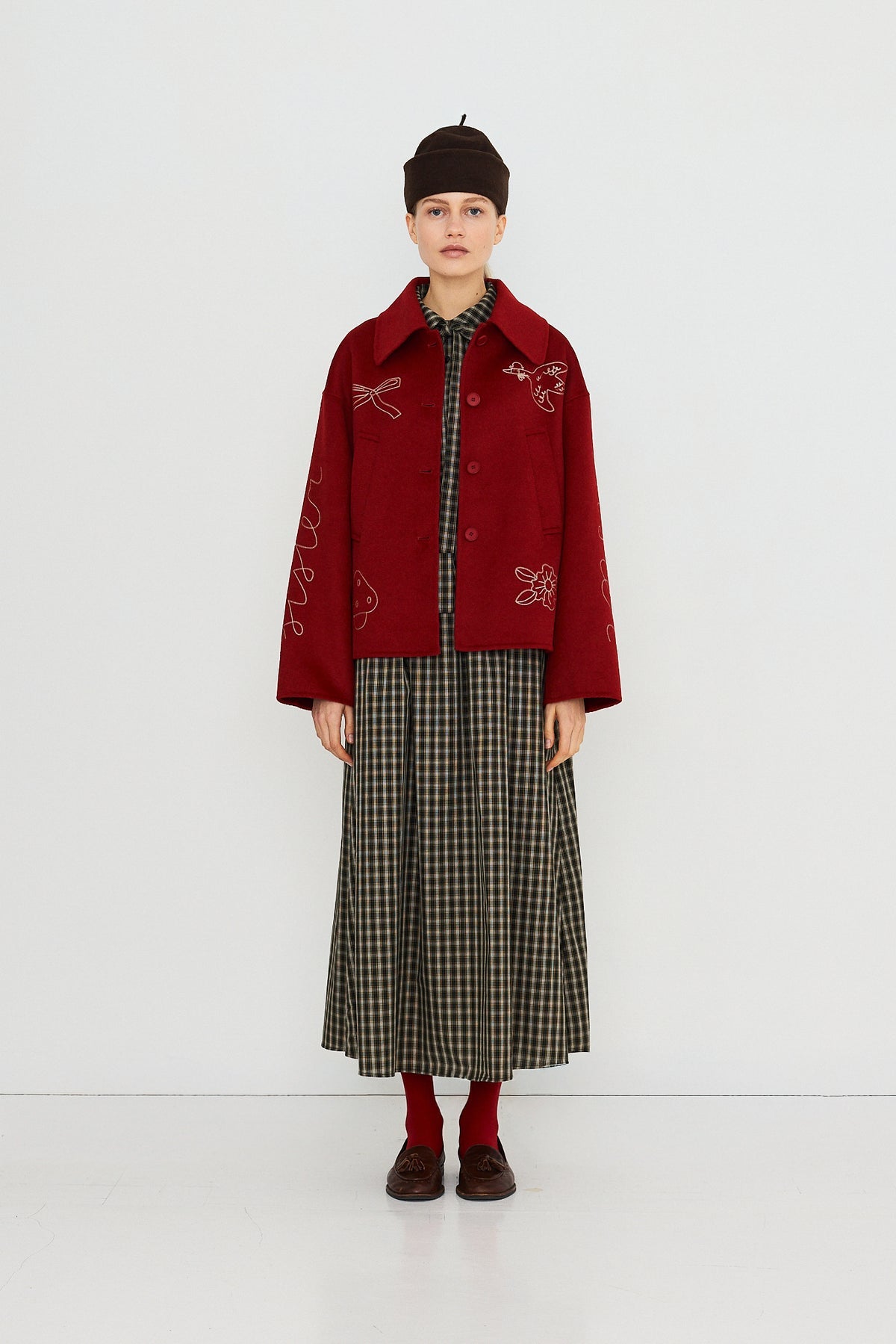 Manteau court brodé The Tiny Cottons