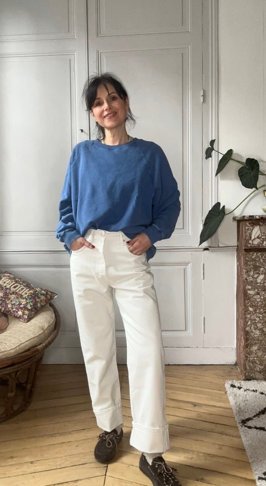 Sweat oversize Anh bleu