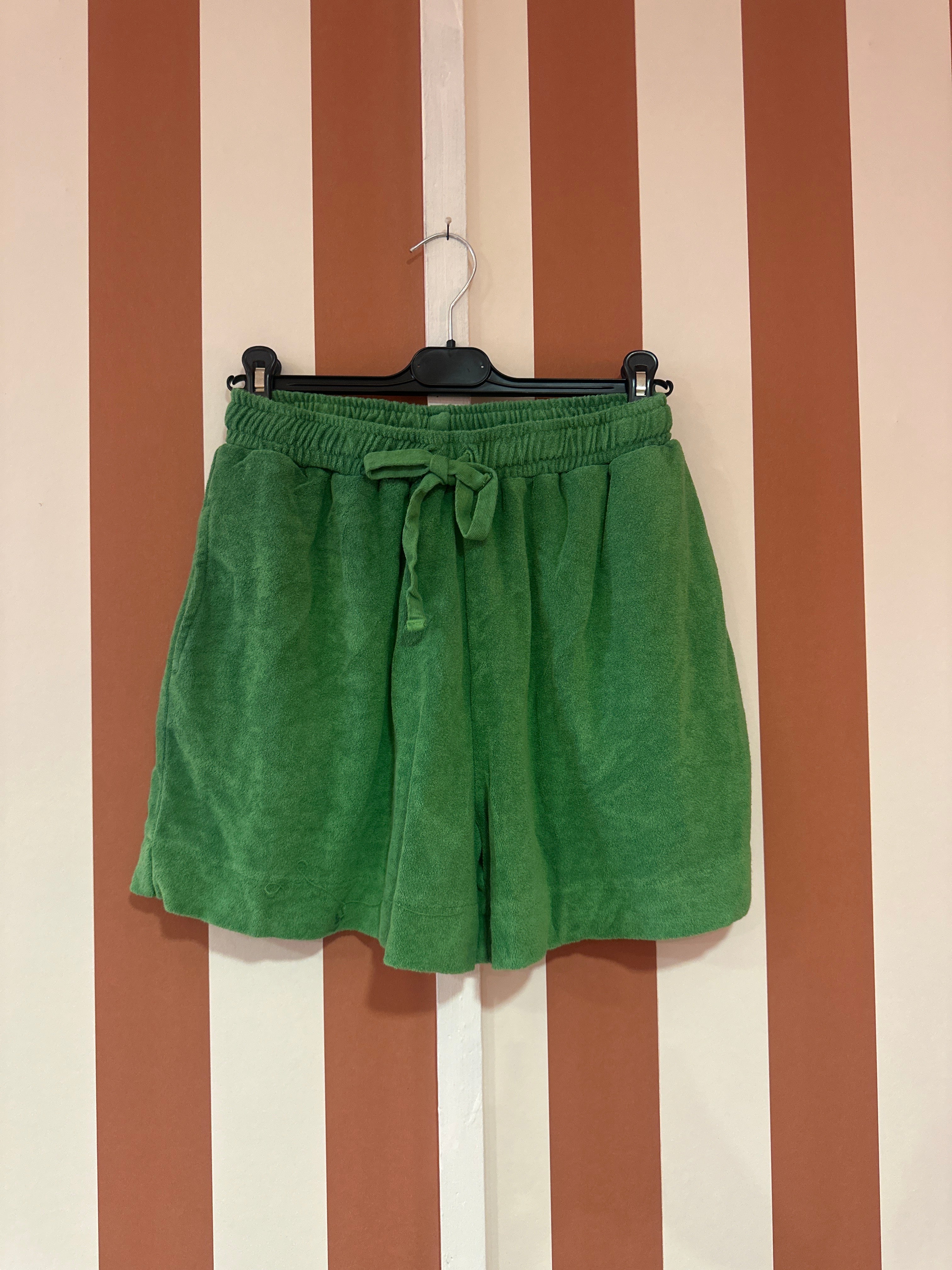 Short bart en éponge de coton vert menthe