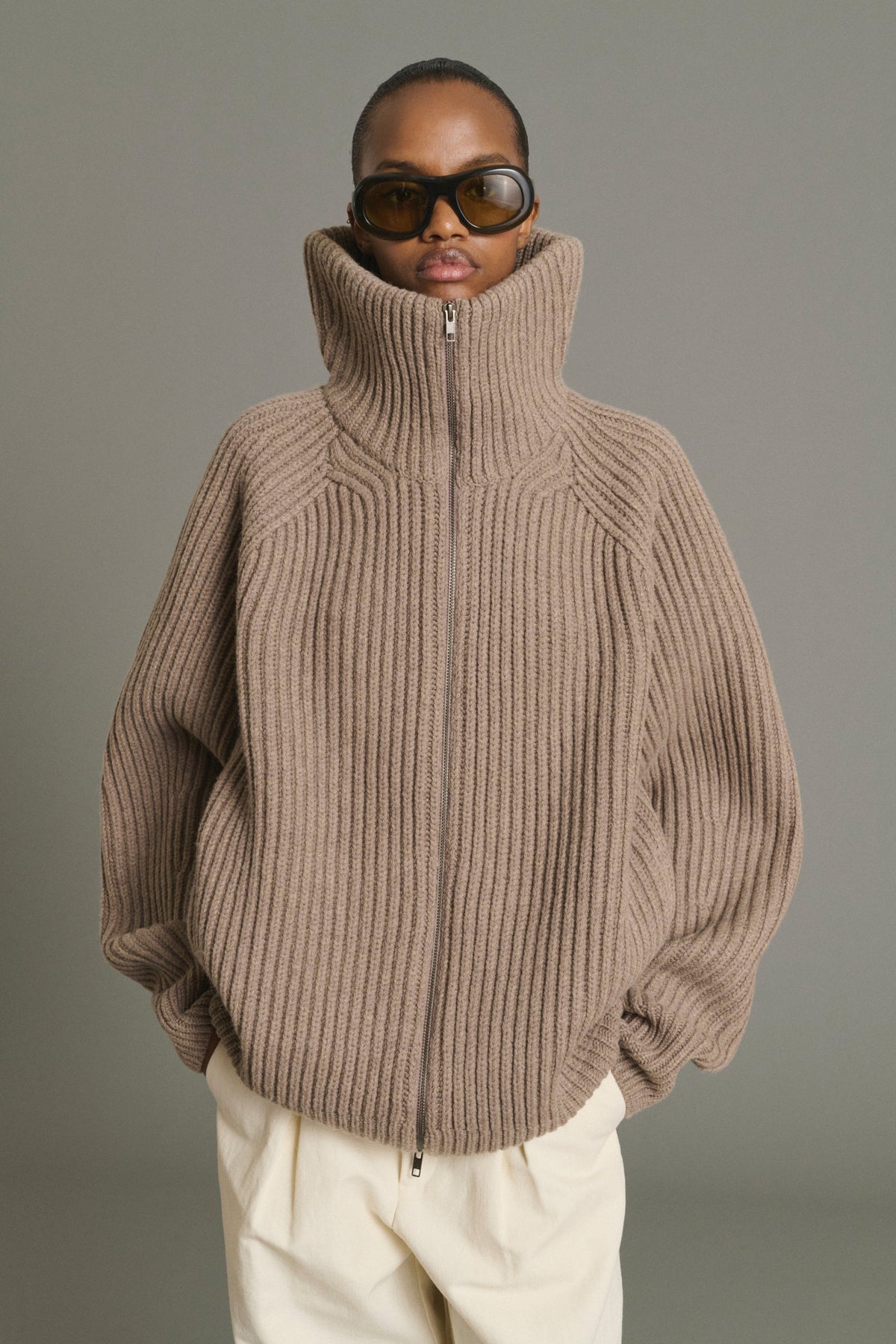 Cardigan oversize en cotes anglaises JASPER Sœur (Copie)