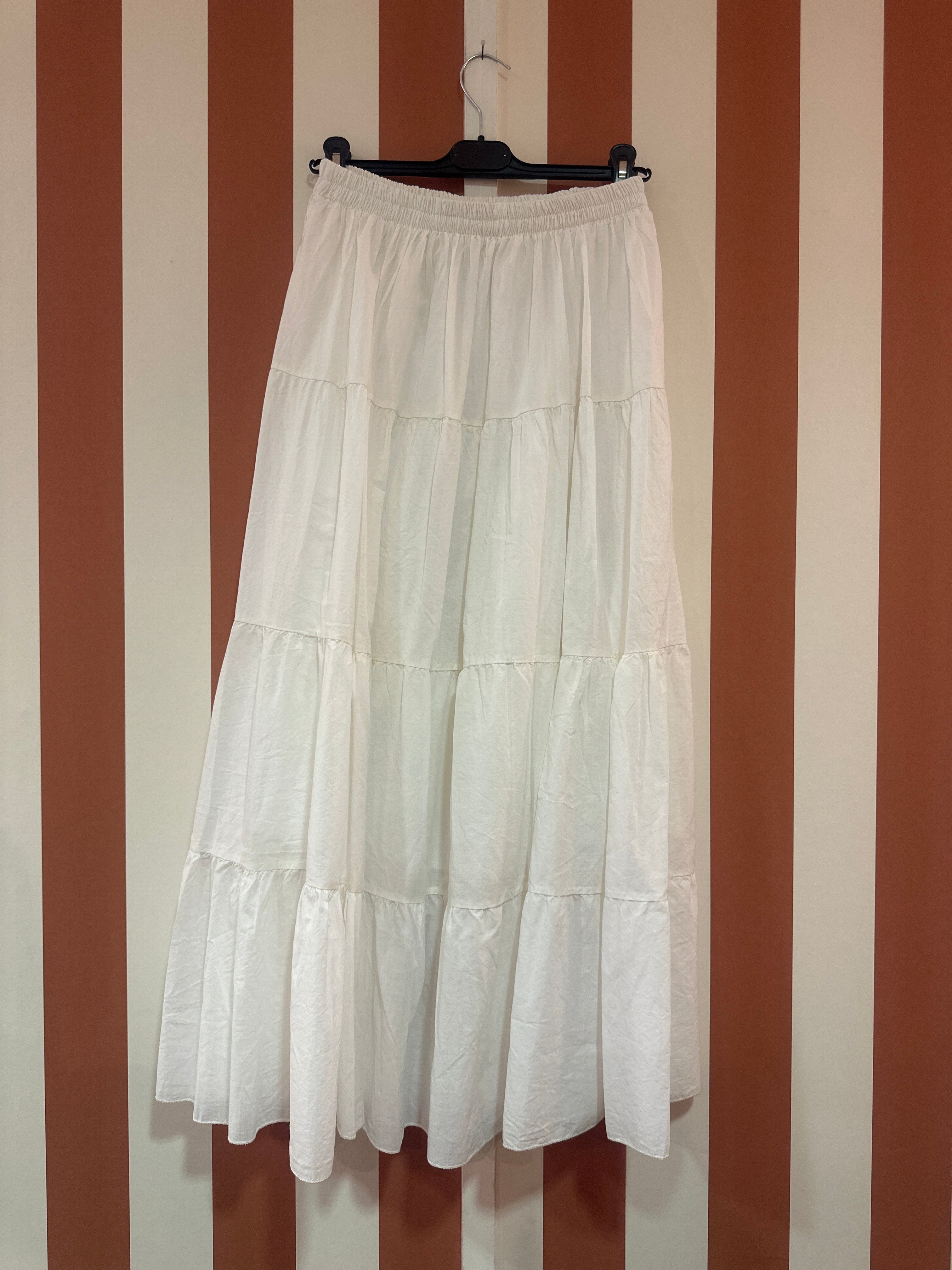 Jupon Formentera en voile de coton blanc