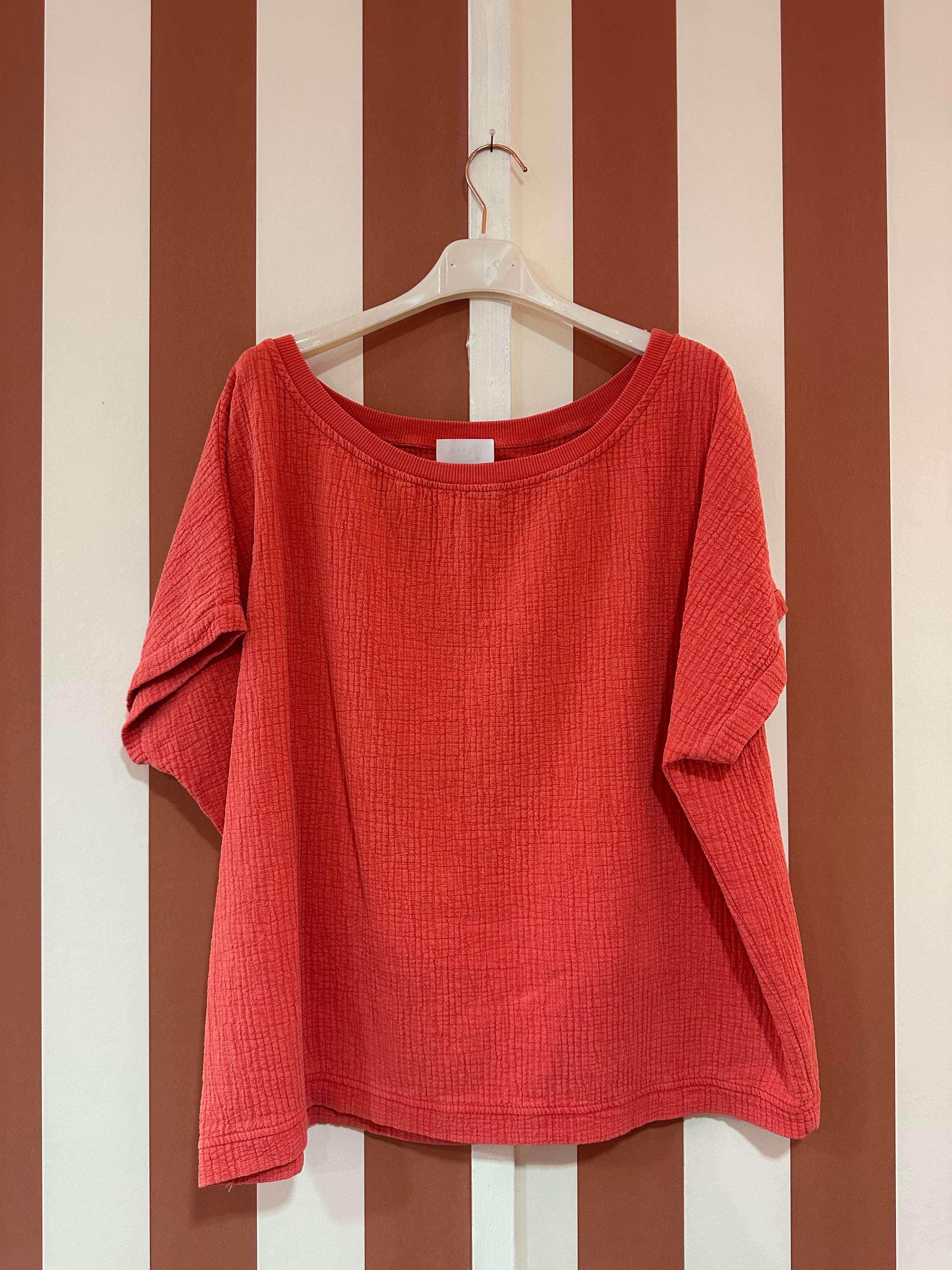 Teeshirt sweat Charly corail
