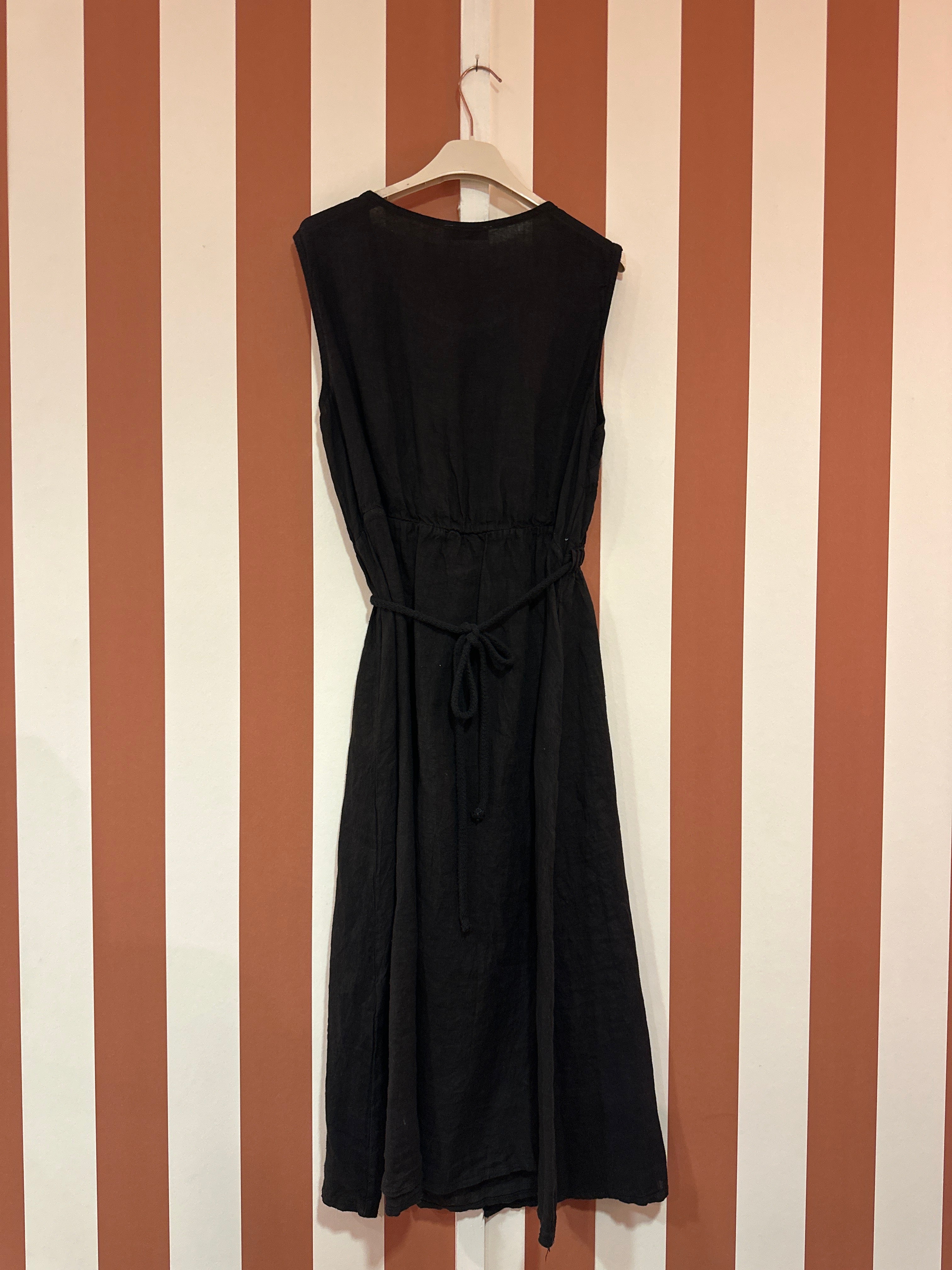 Robe Catherine en lin noir