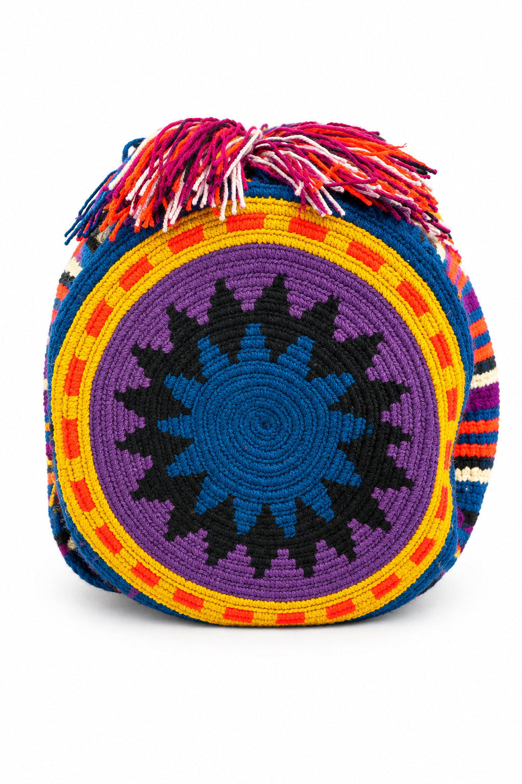 Sac bandoulière taille M avec anse courte en macramé GUANABANA