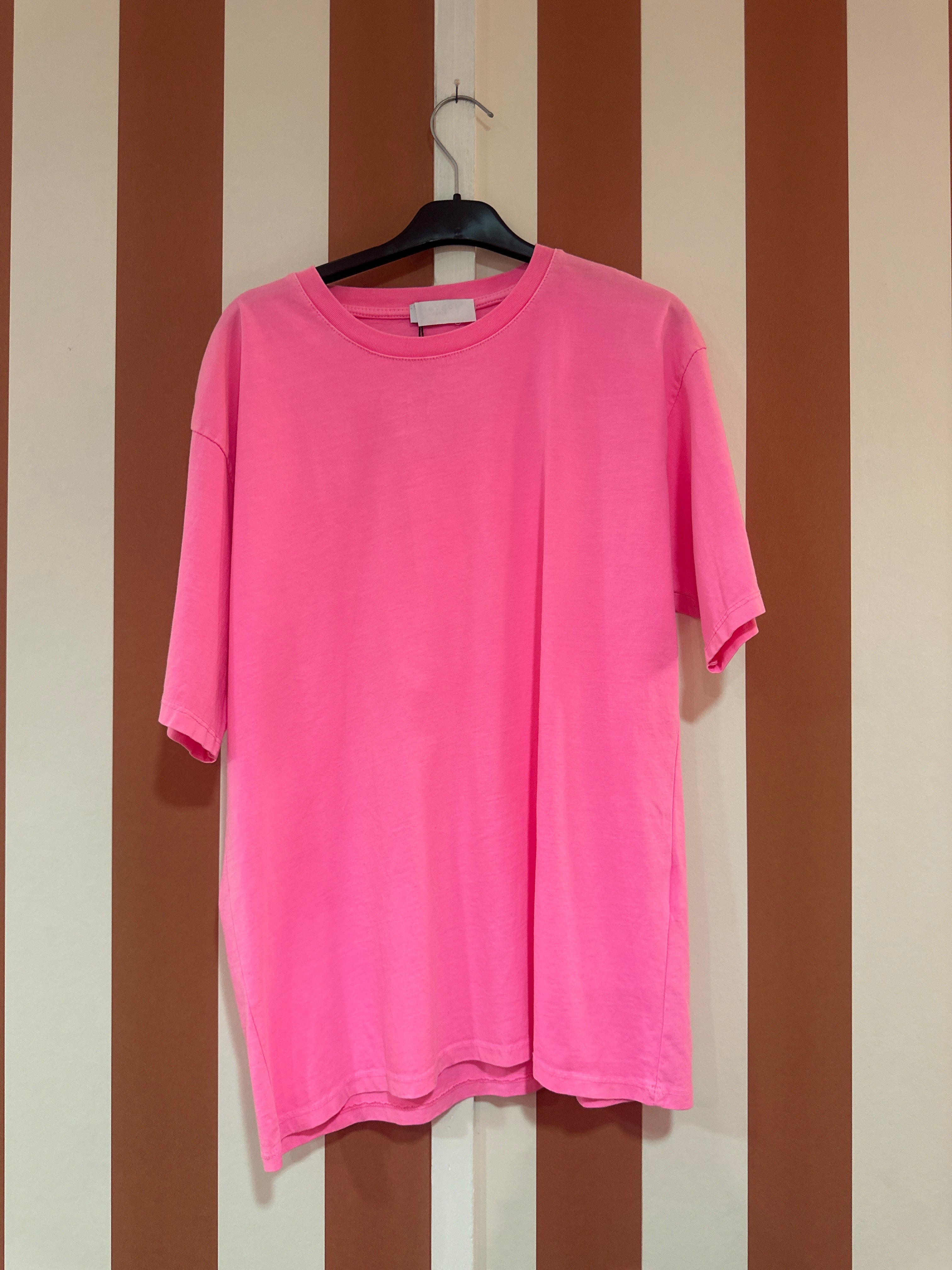 Teeshirt fizz en coton rose fluo