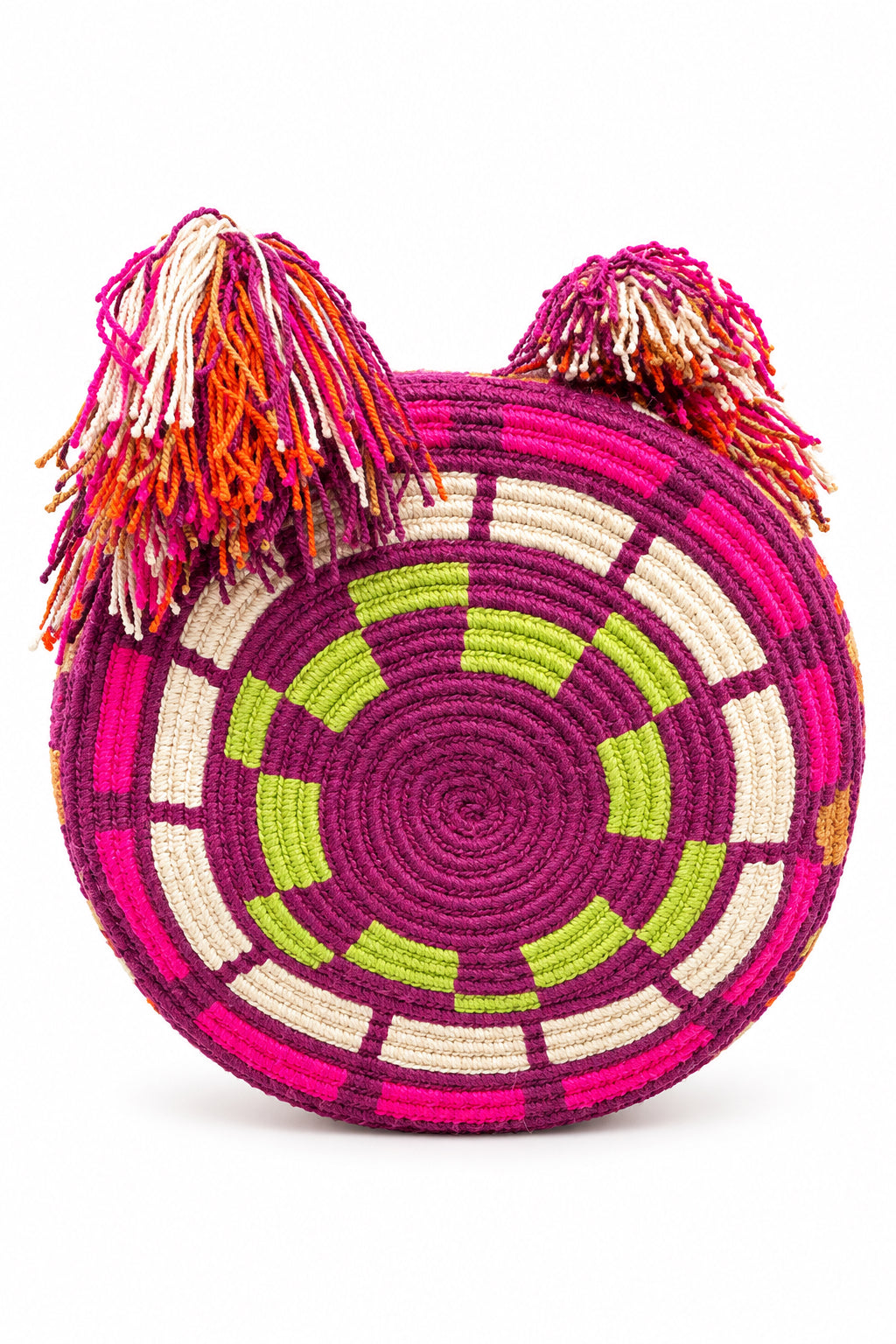Sac bandoulière taille M avec anse courte en macramé GUANABANA