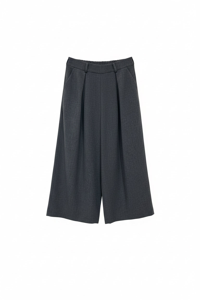 Jupe culotte Inès en lainage gris