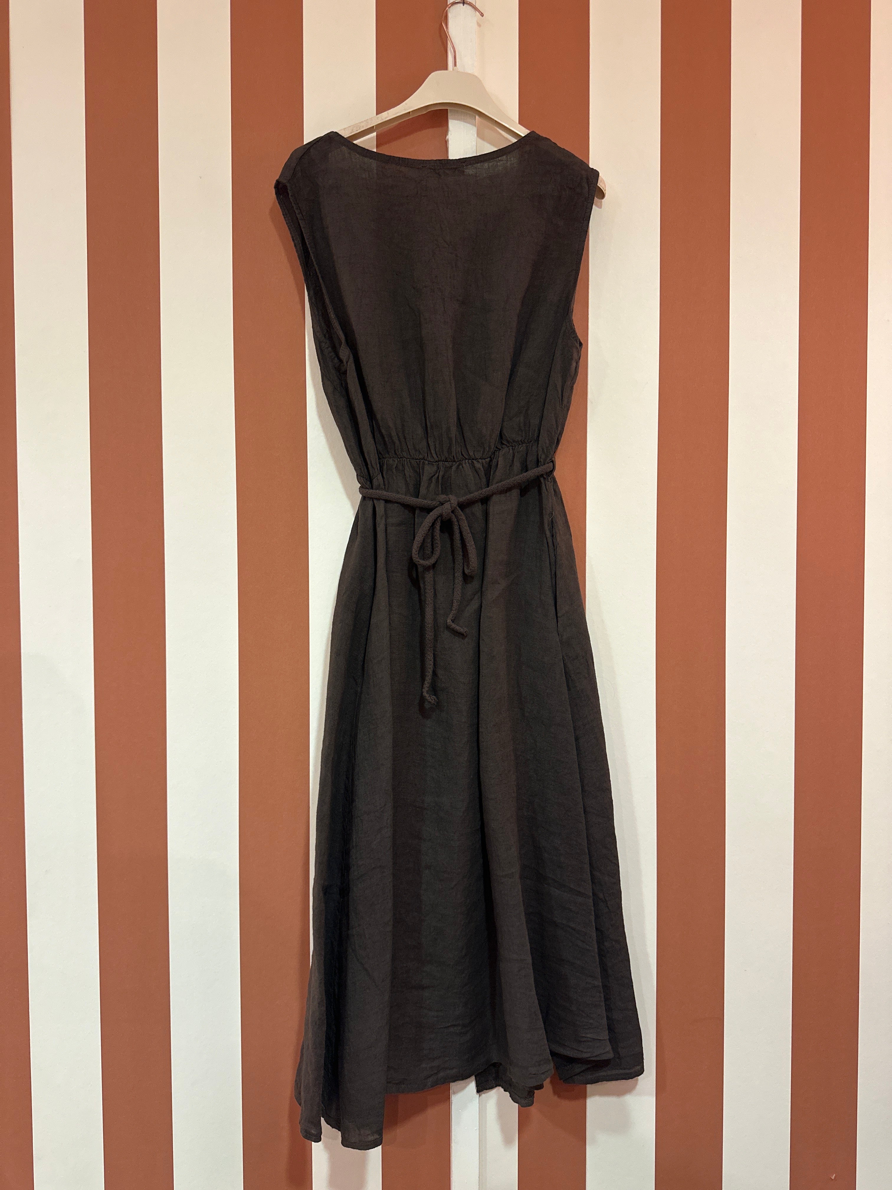 Robe Catherine en lin moka