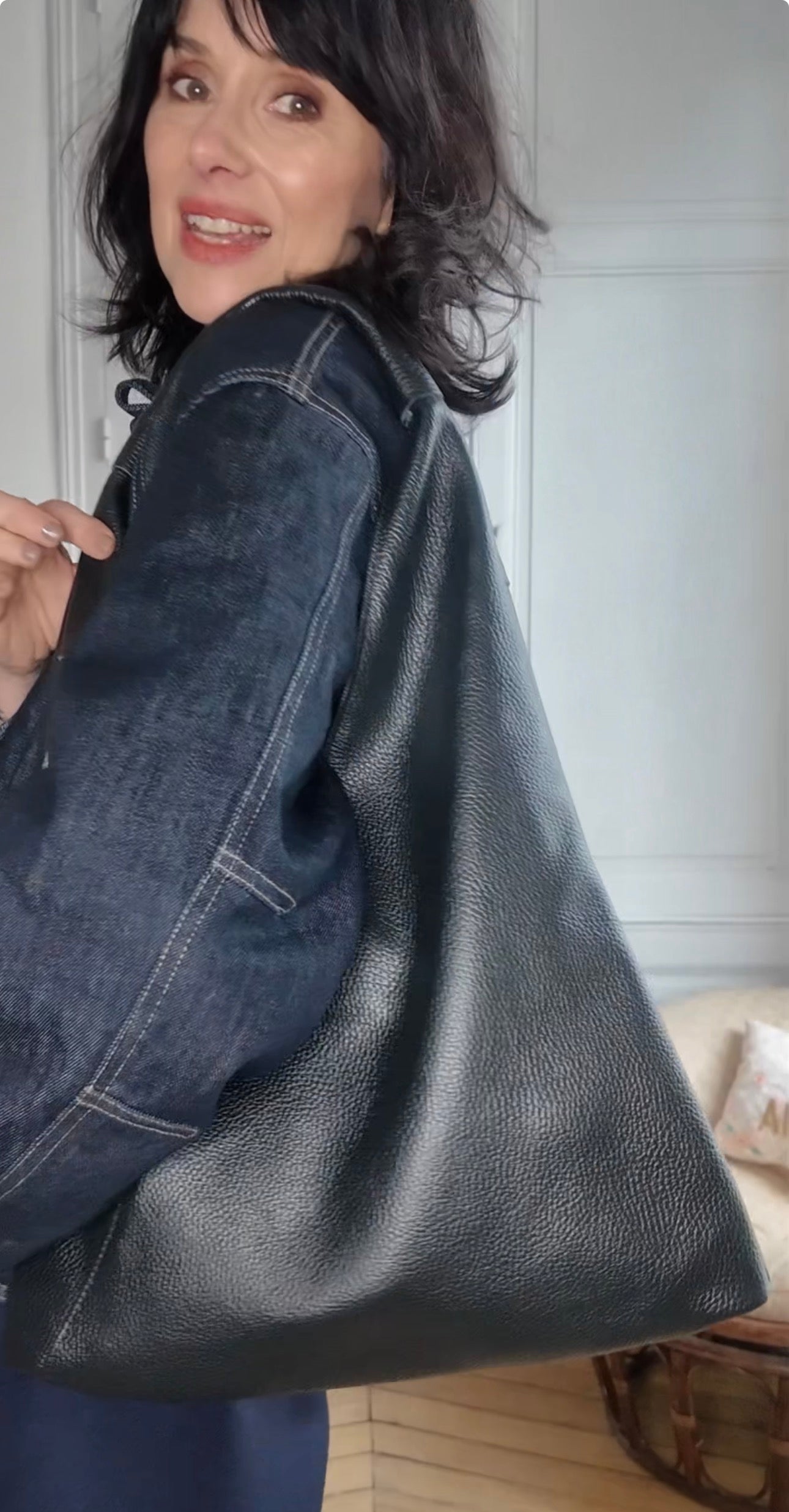Sac cuir grainé japonais