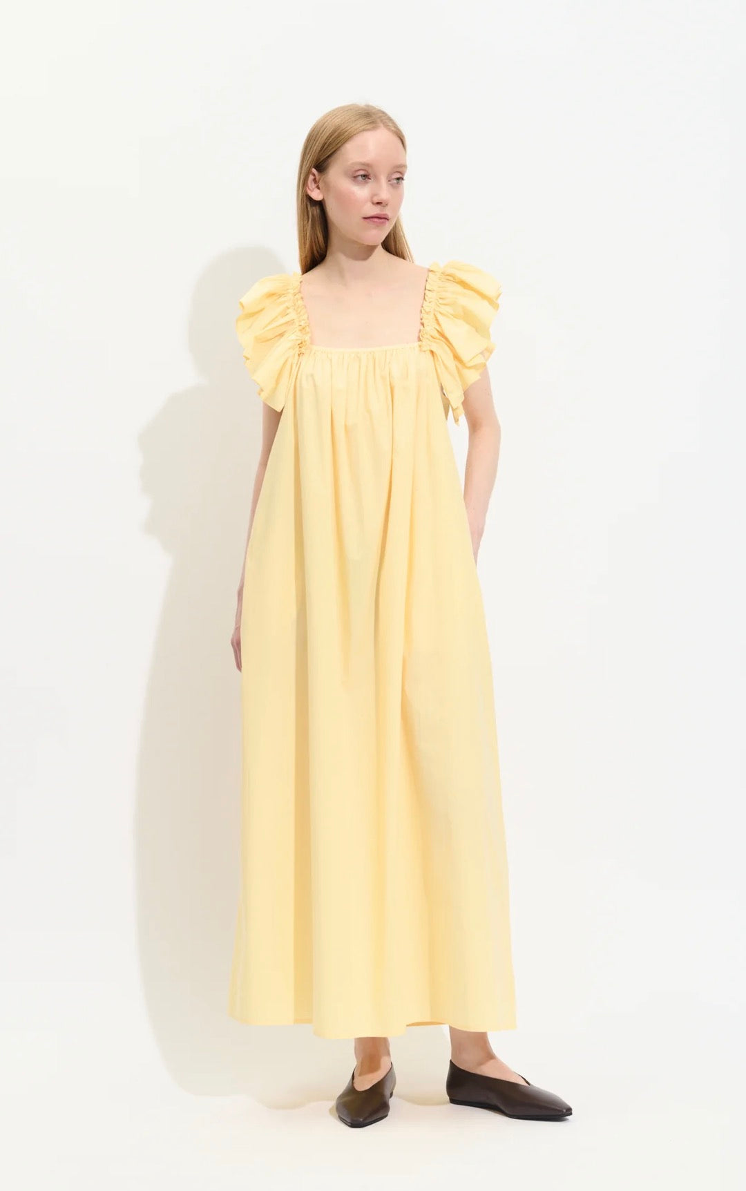 Robe Bianca en popeline de coton noire Bellepiece