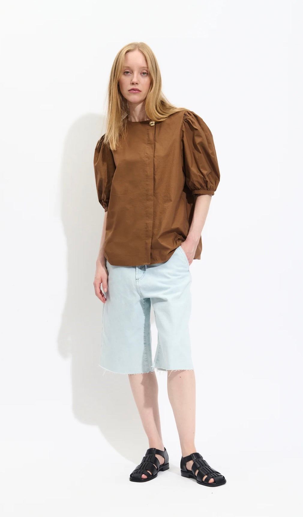 Blouse Roméo en popeline de coton Bellepiece