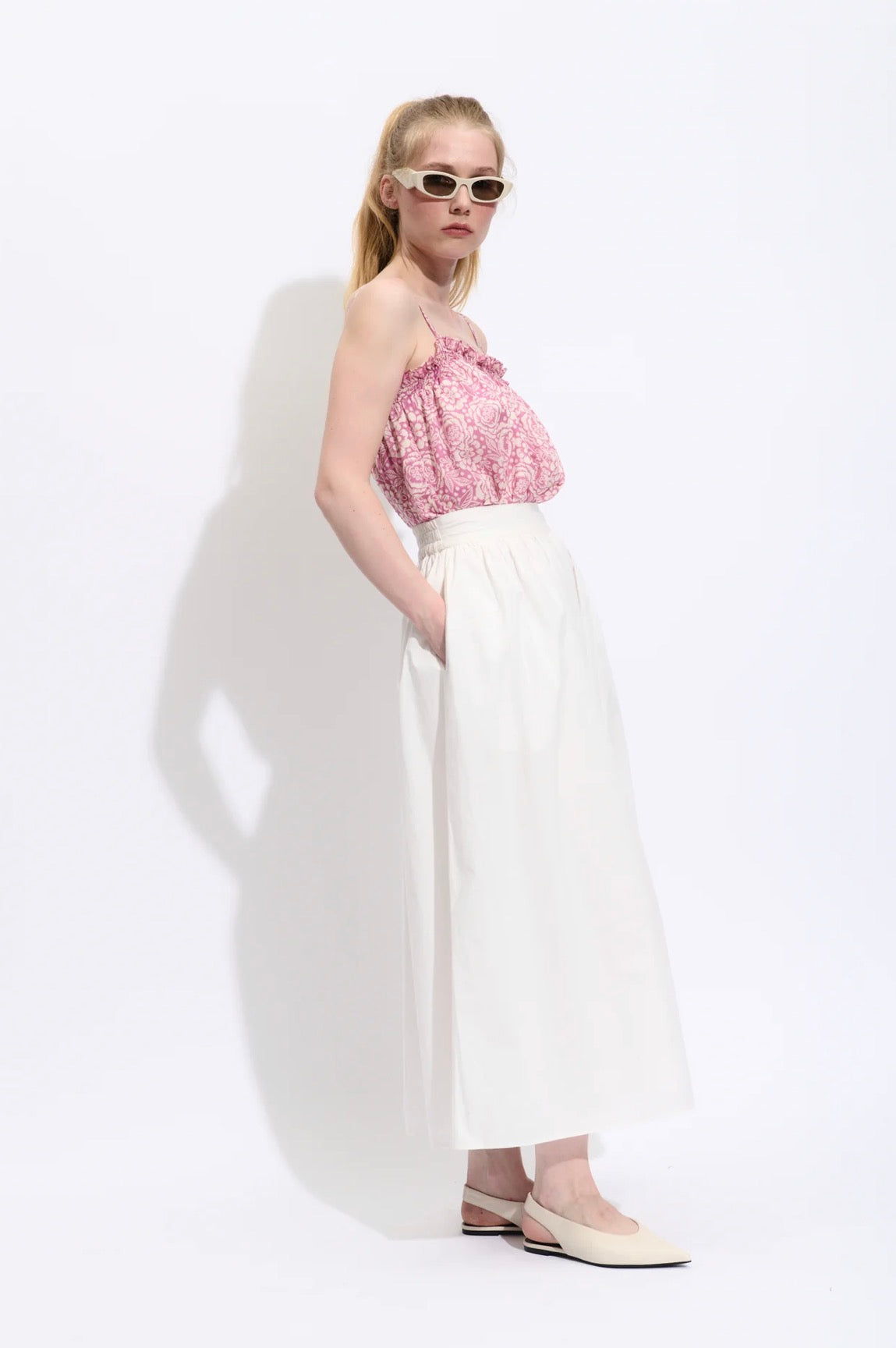 Jupe Jean en popeline de coton Bellepiece