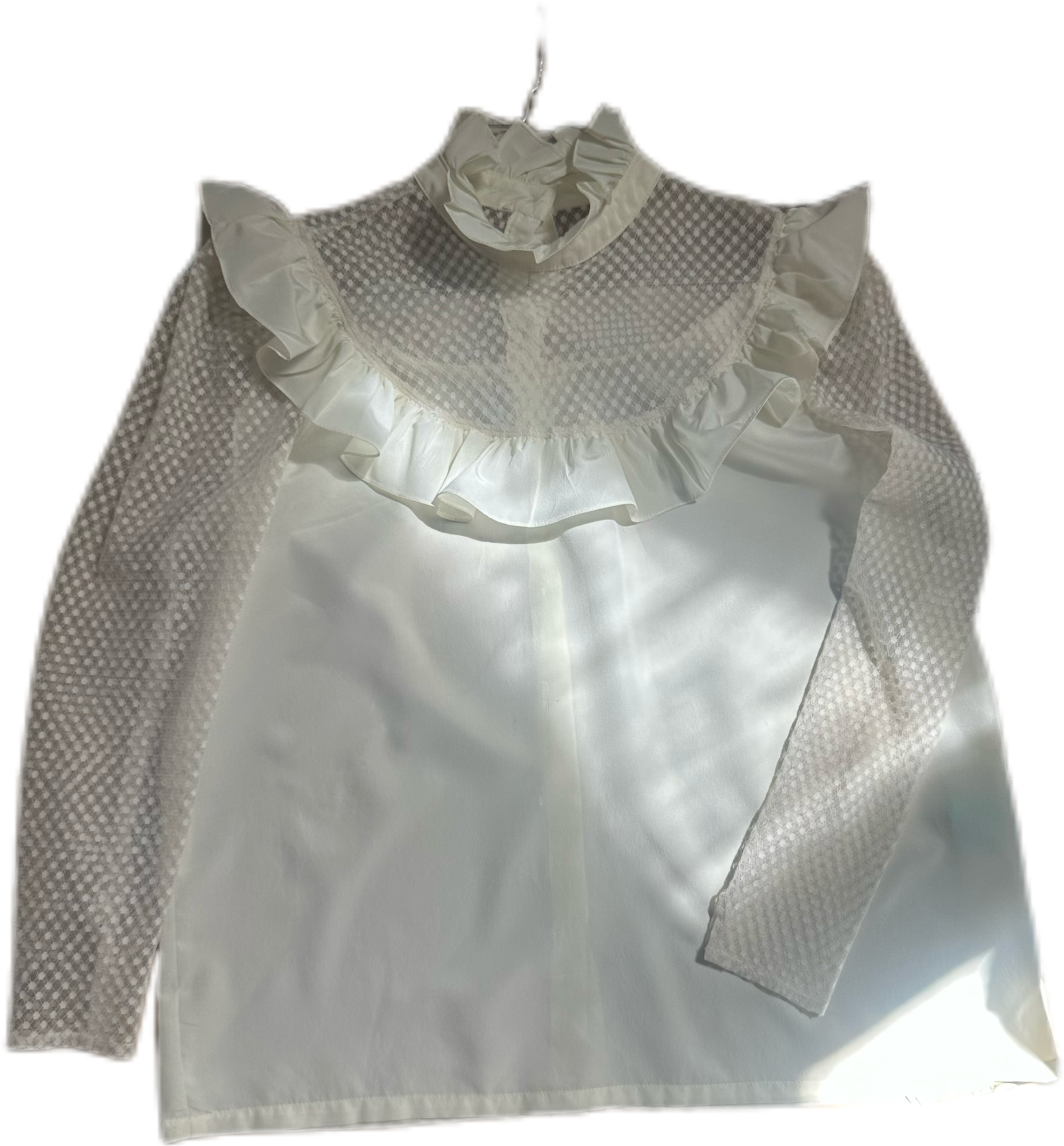 Chemisier blanc chiné