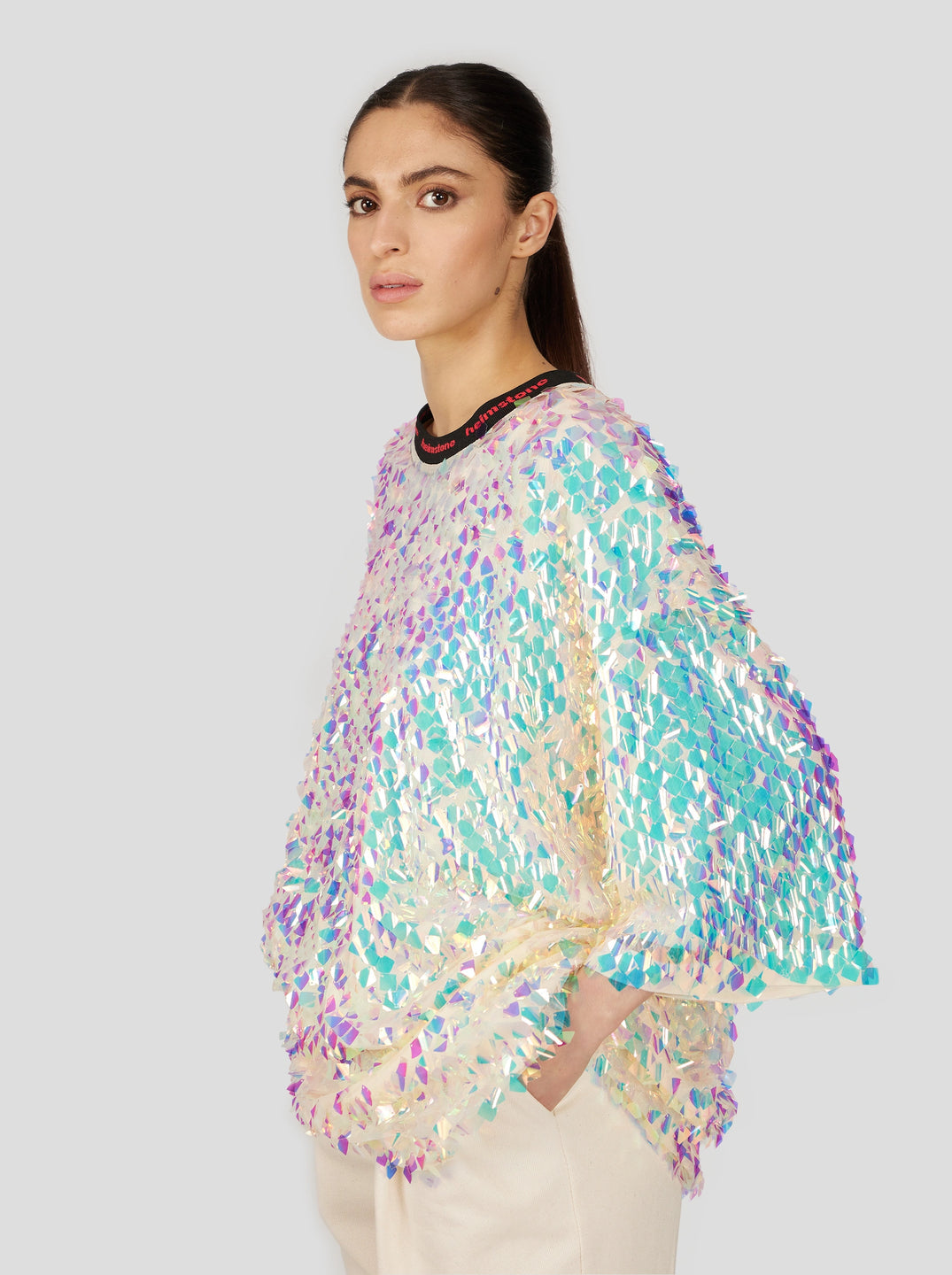 Teeshirt basket à sequins stalactite Heimstone