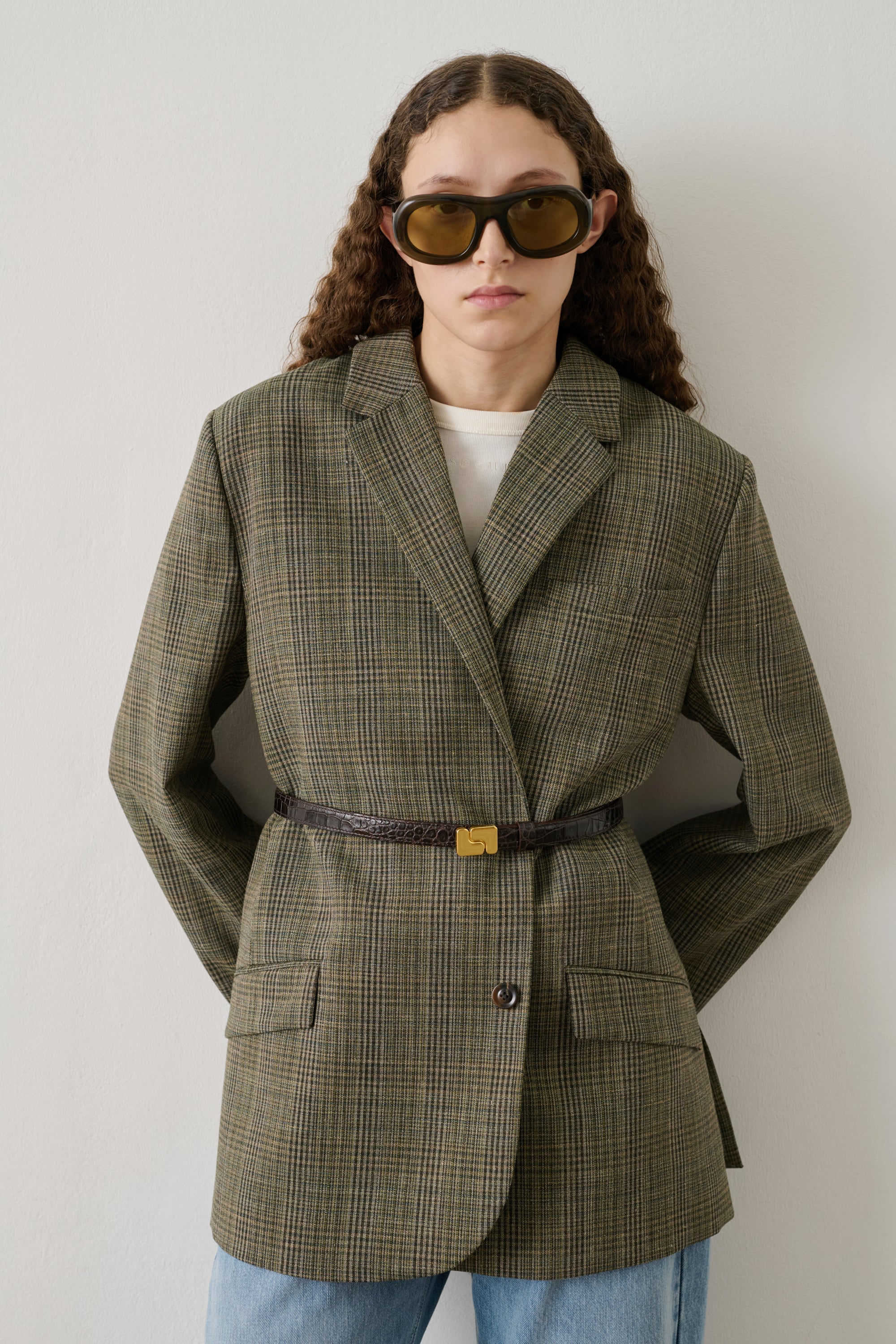 Veste hermosa tailleur carreaux Sœur