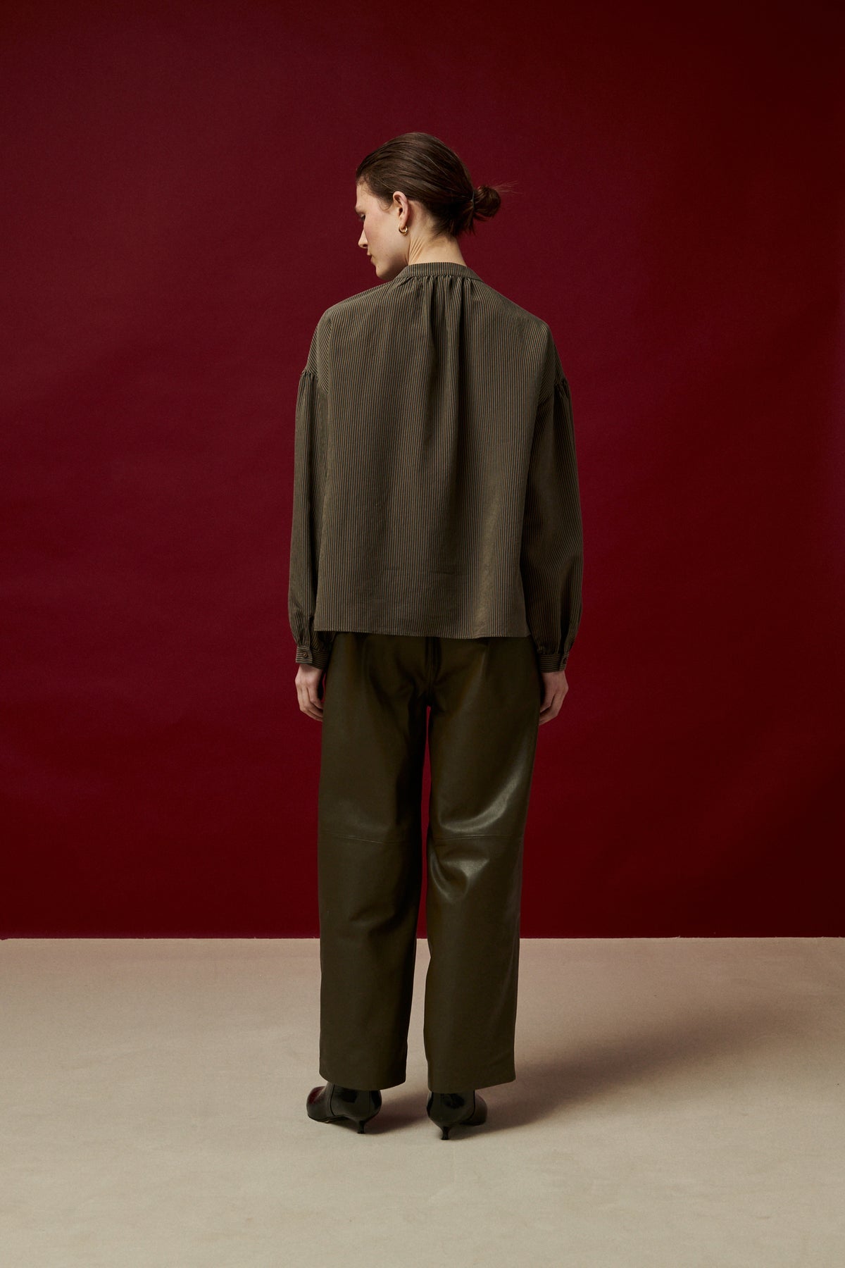 Blouse courtney à fines rayures Bellepiece