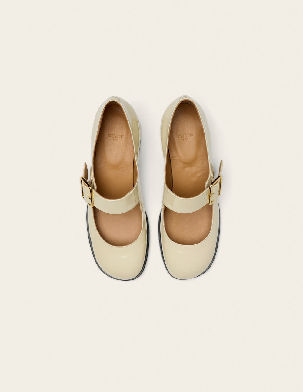 Chaussures Escarpins Amari en cuir vernis Ivoire