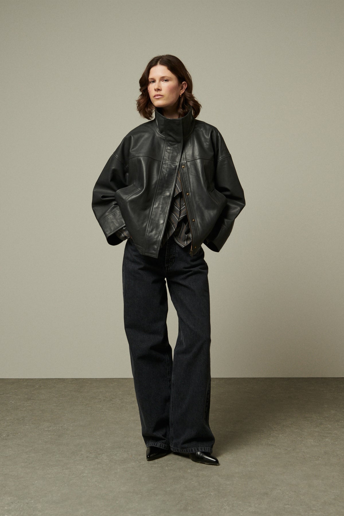 Veste Tiziano en cuir Bellepiece