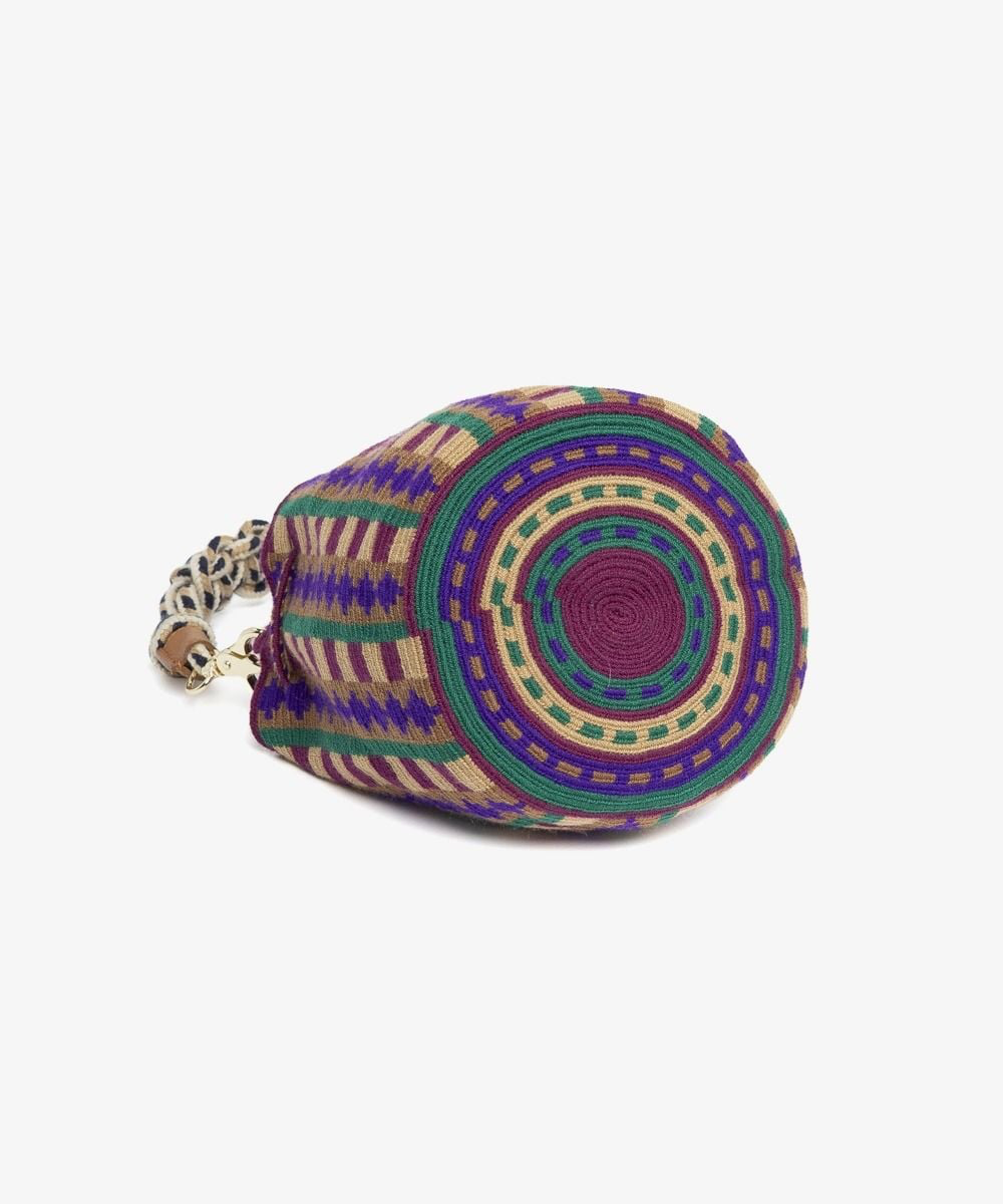 Sac bandoulière taille M avec anse courte en macramé GUANABANA