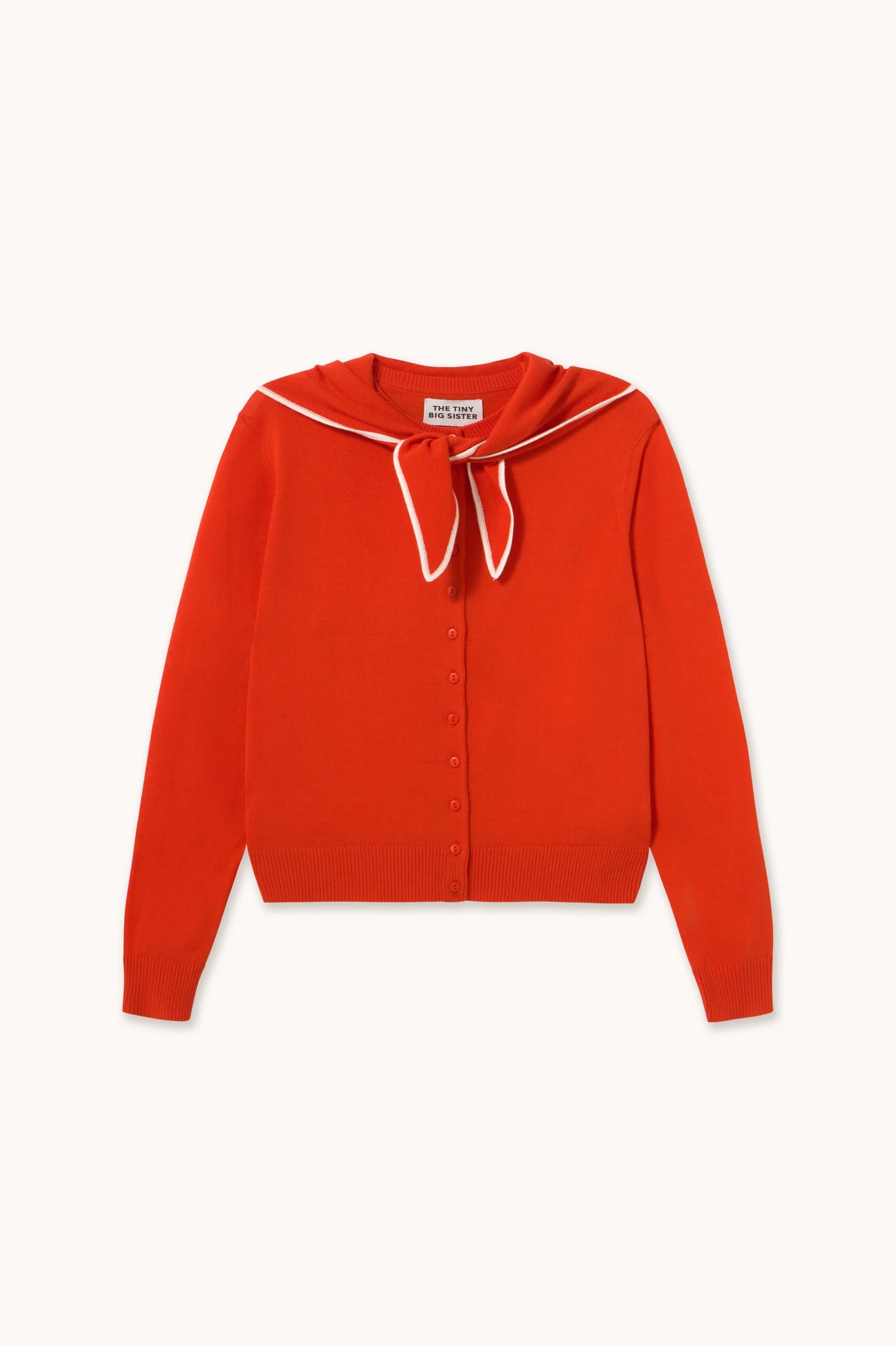 Cardigan Lara avec foulard en laine mérinos Thé Tiny Big sister
