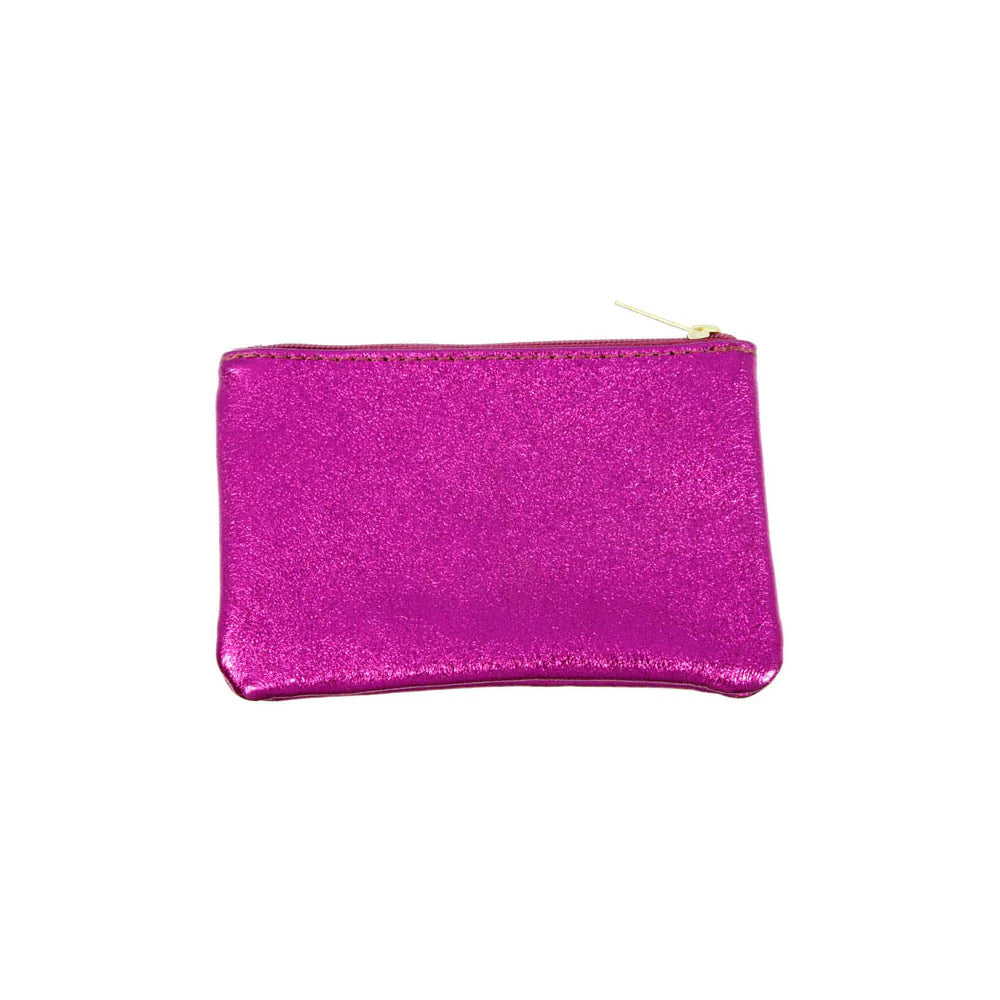 Pochette glossy zippée