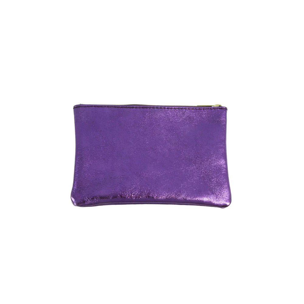 Pochette glossy zippée