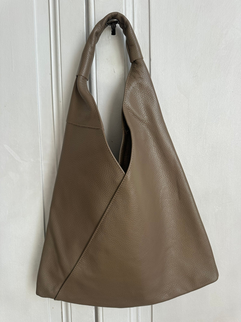 Sac cuir grainé japonais argile