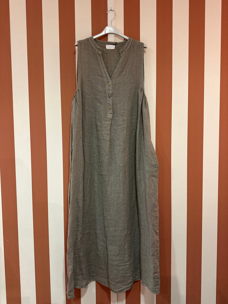 Robe Sara en lin beige