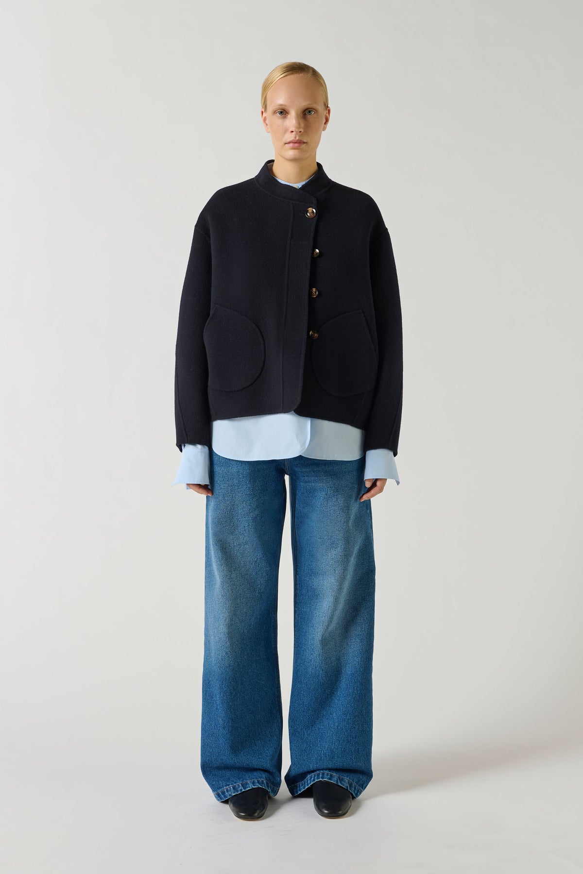 Manteau Windsor court en laine double face Sœur