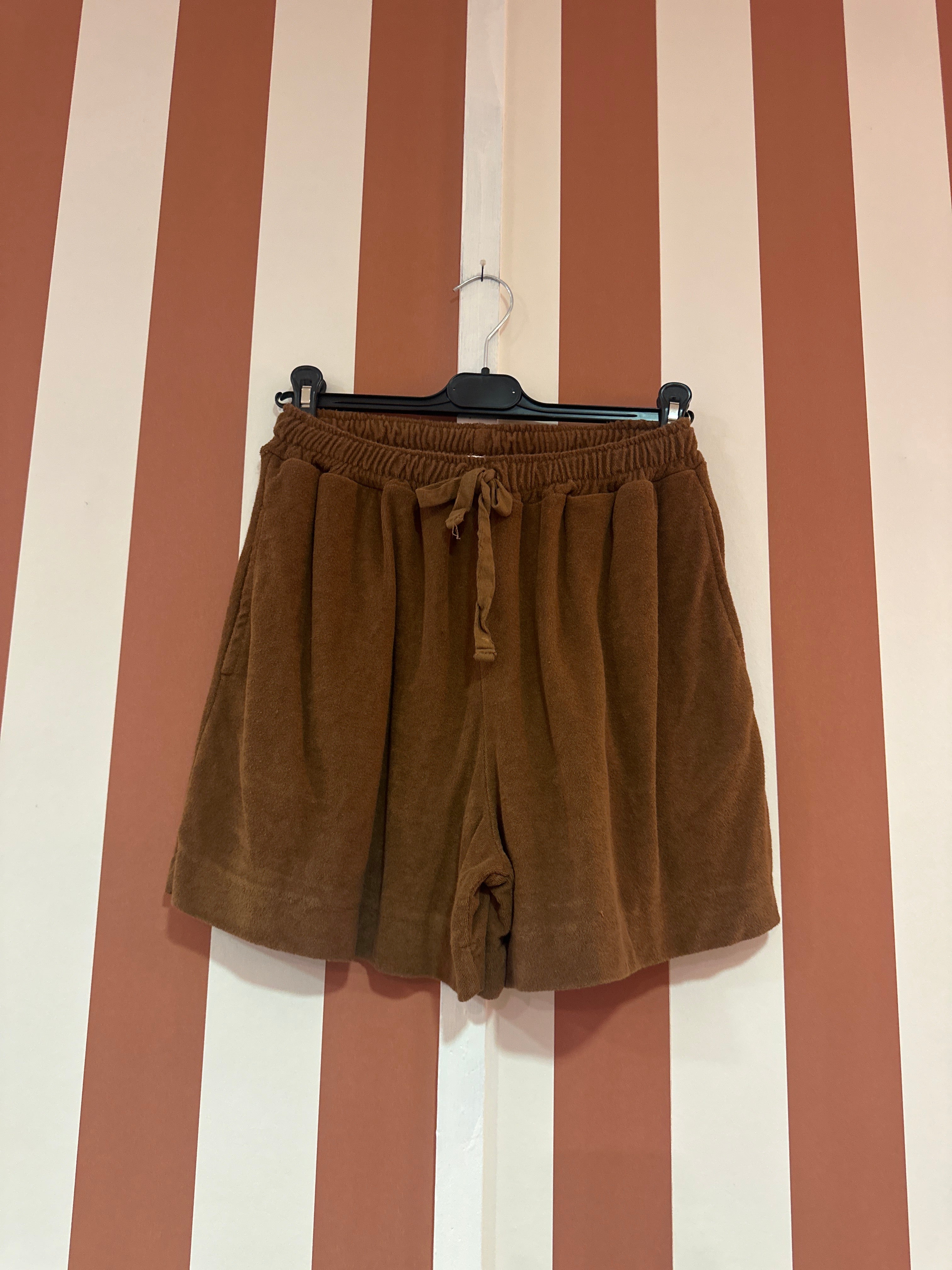 Short bart en éponge de coton caramel