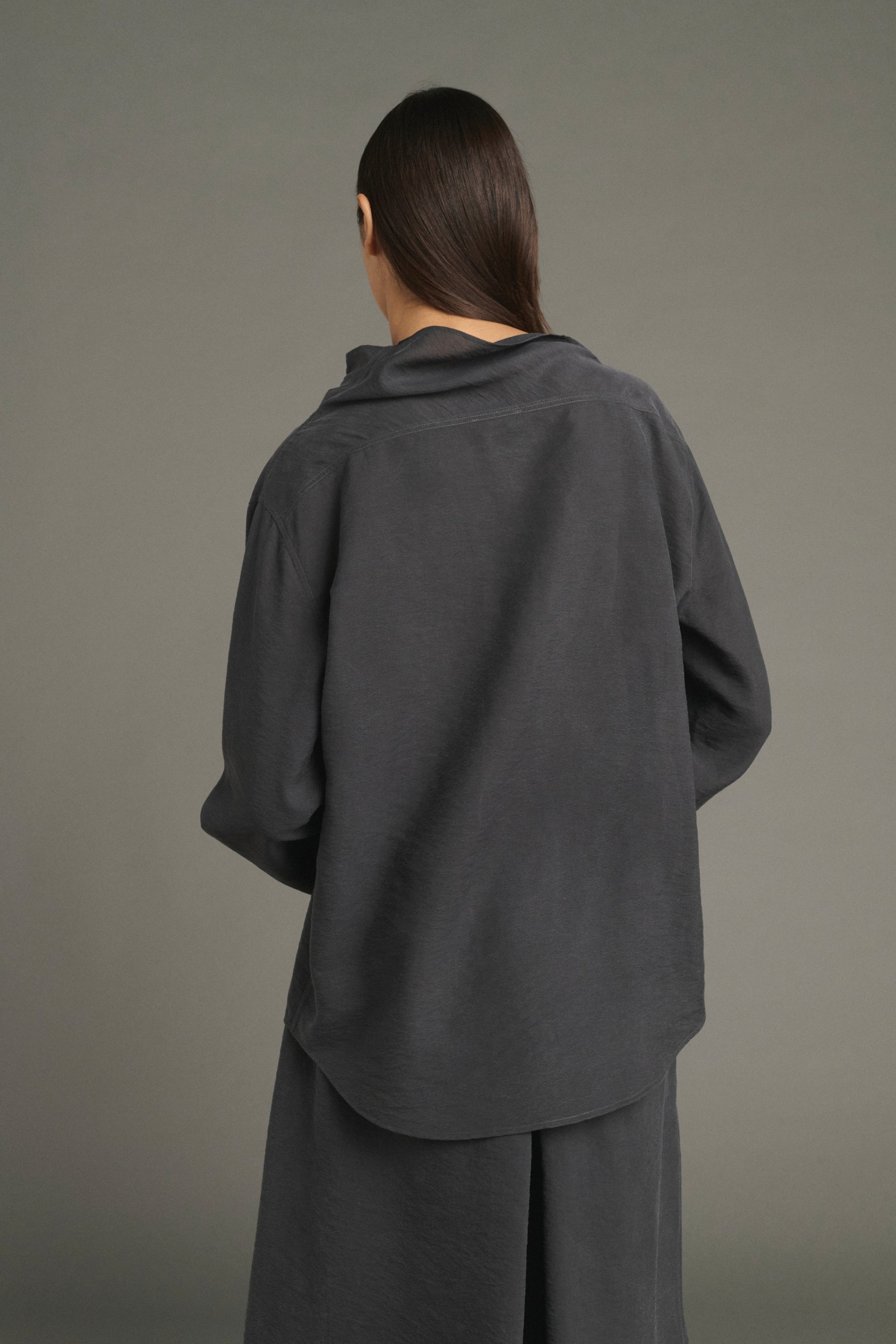 Blouse oversize en soie lavée Sœur