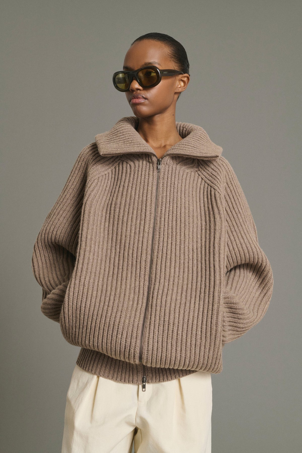 Cardigan oversize en cotes anglaises JASPER Sœur (Copie)