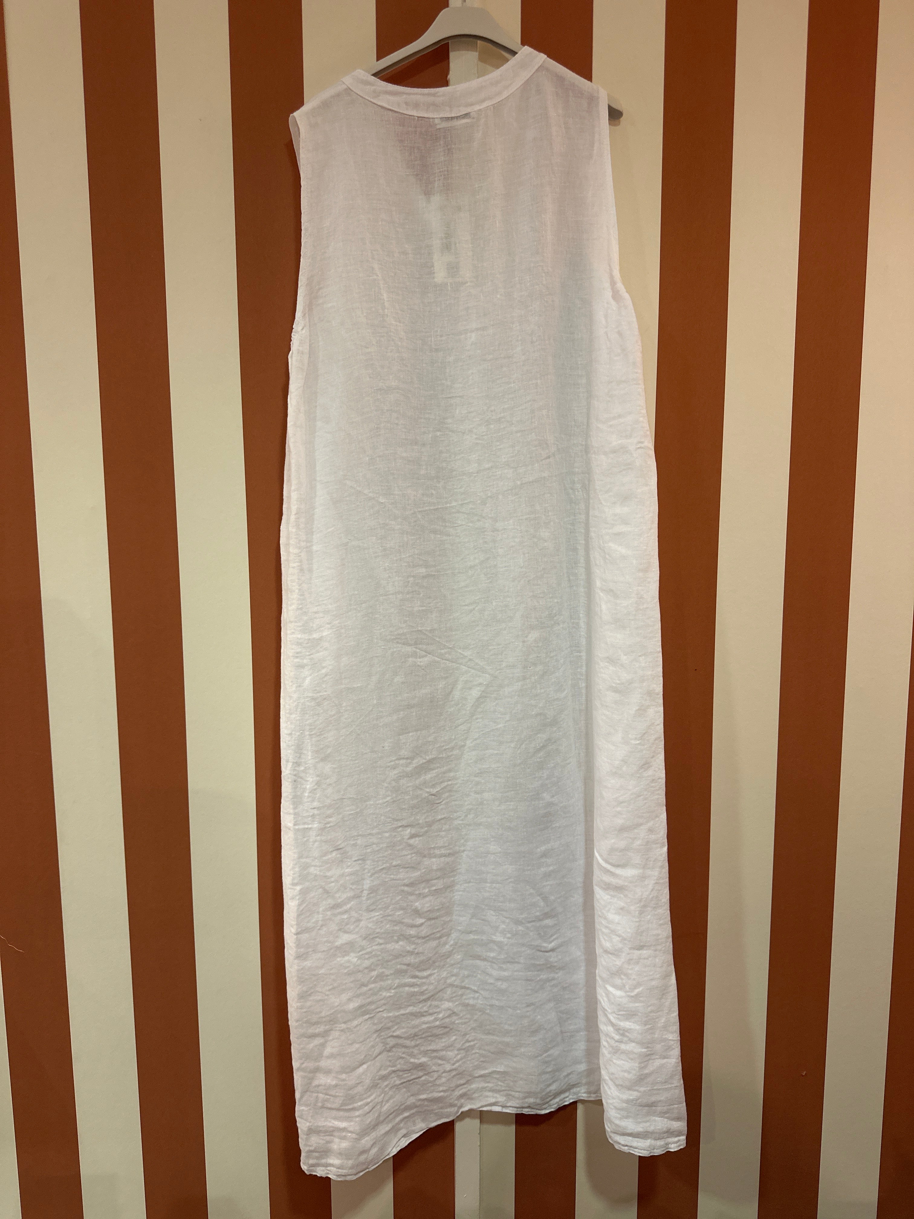 Robe Sara en lin blanc