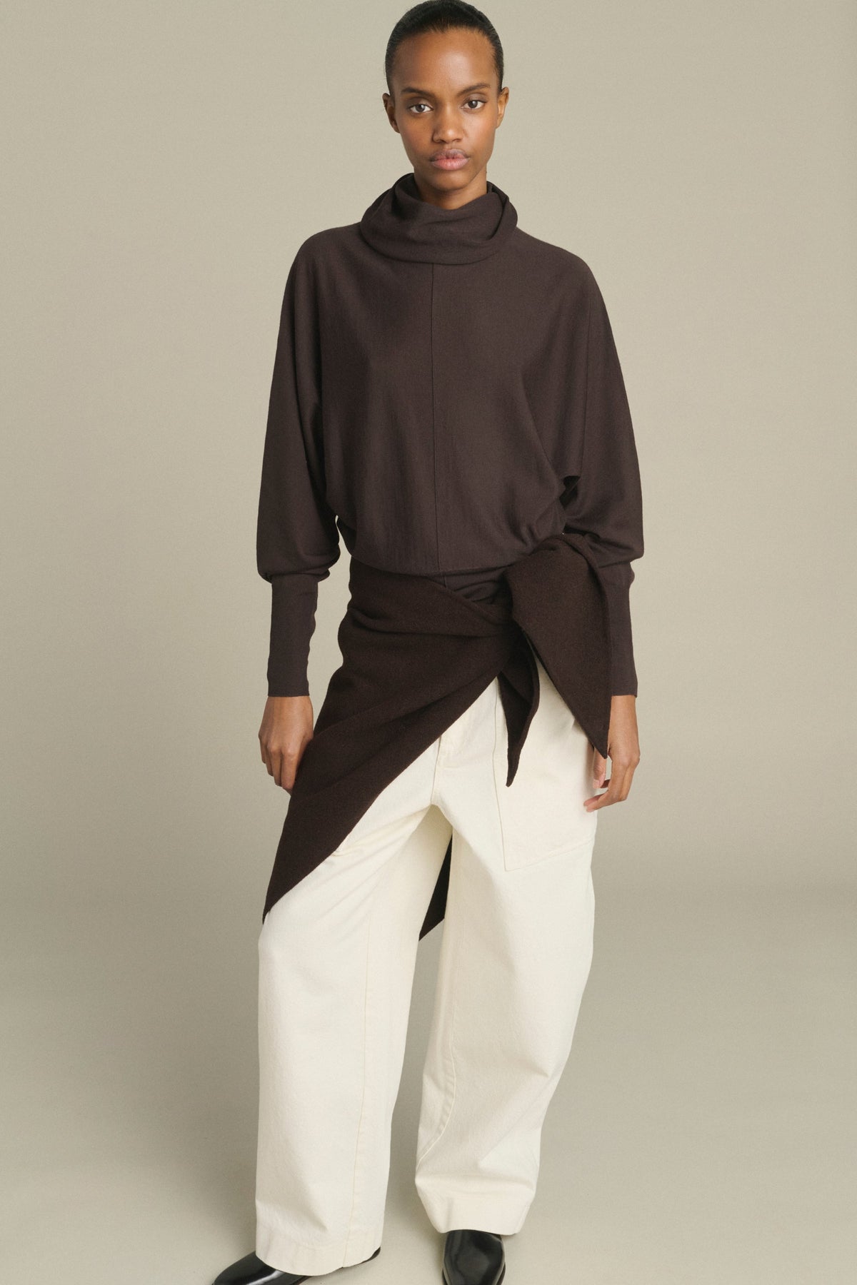 Foulard pointe en laine double face Jamelia Sœur