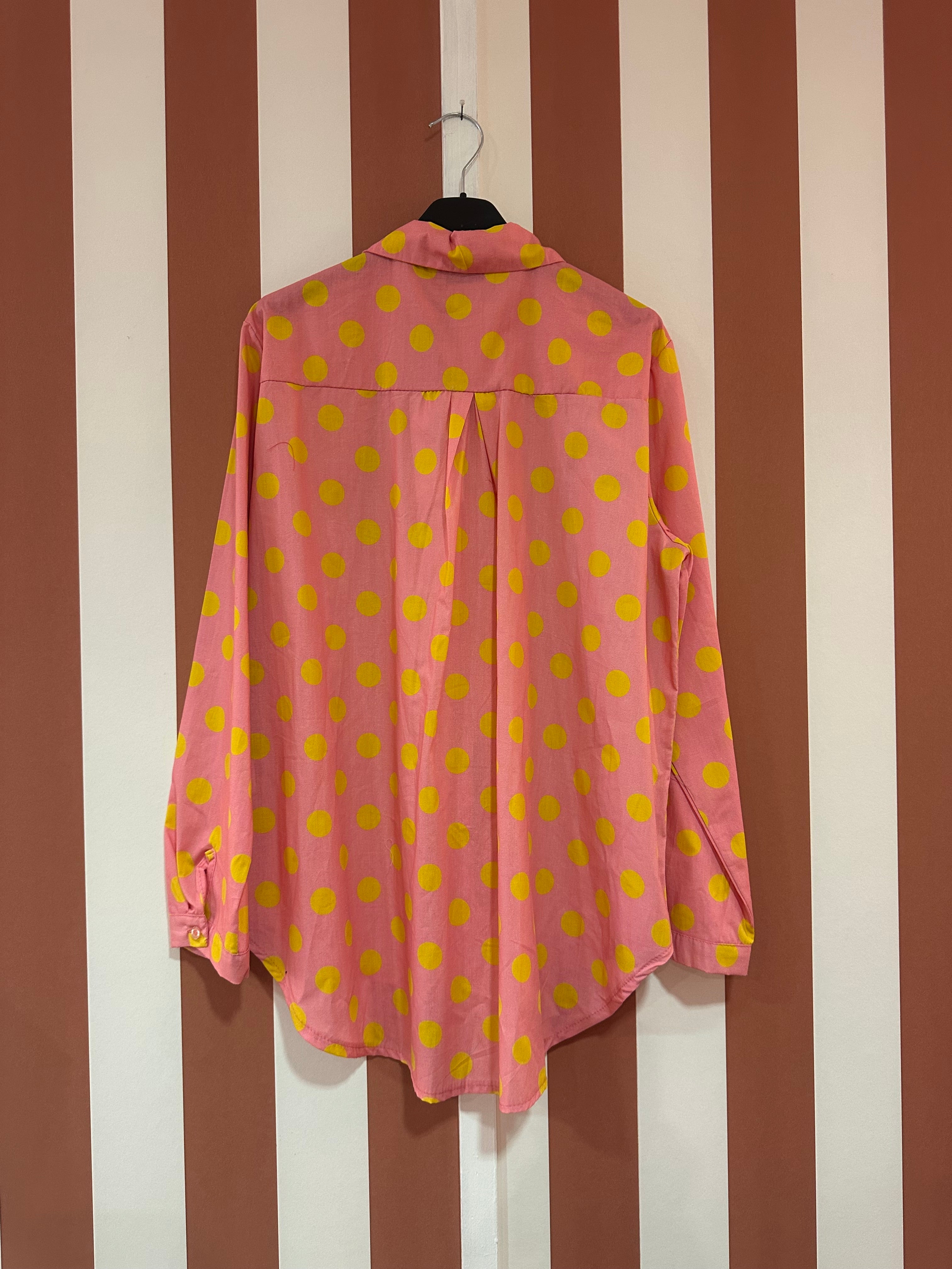 Chemise Winona à pois jaune / rose