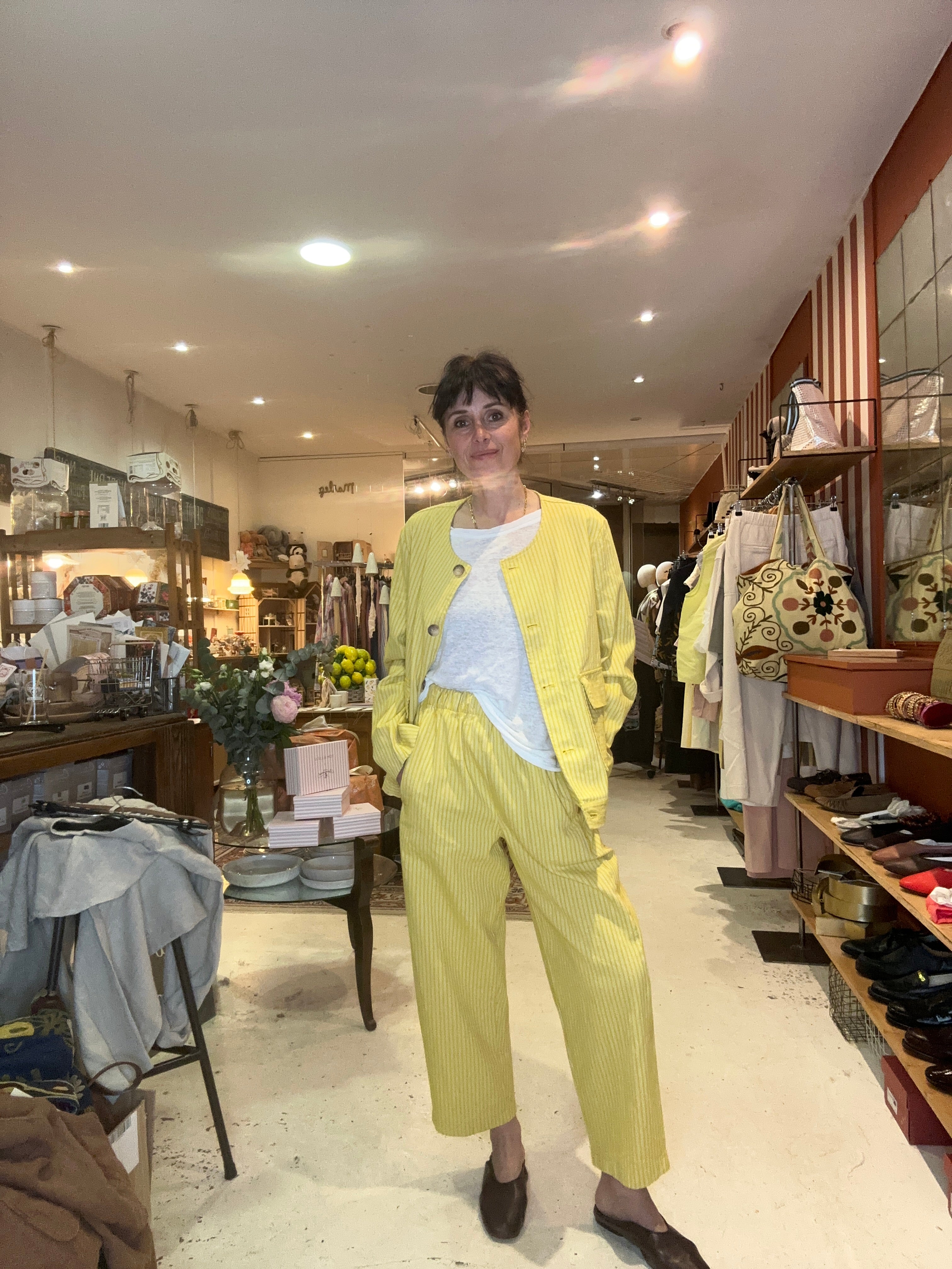 Veste Georgio en toile de coton rayée