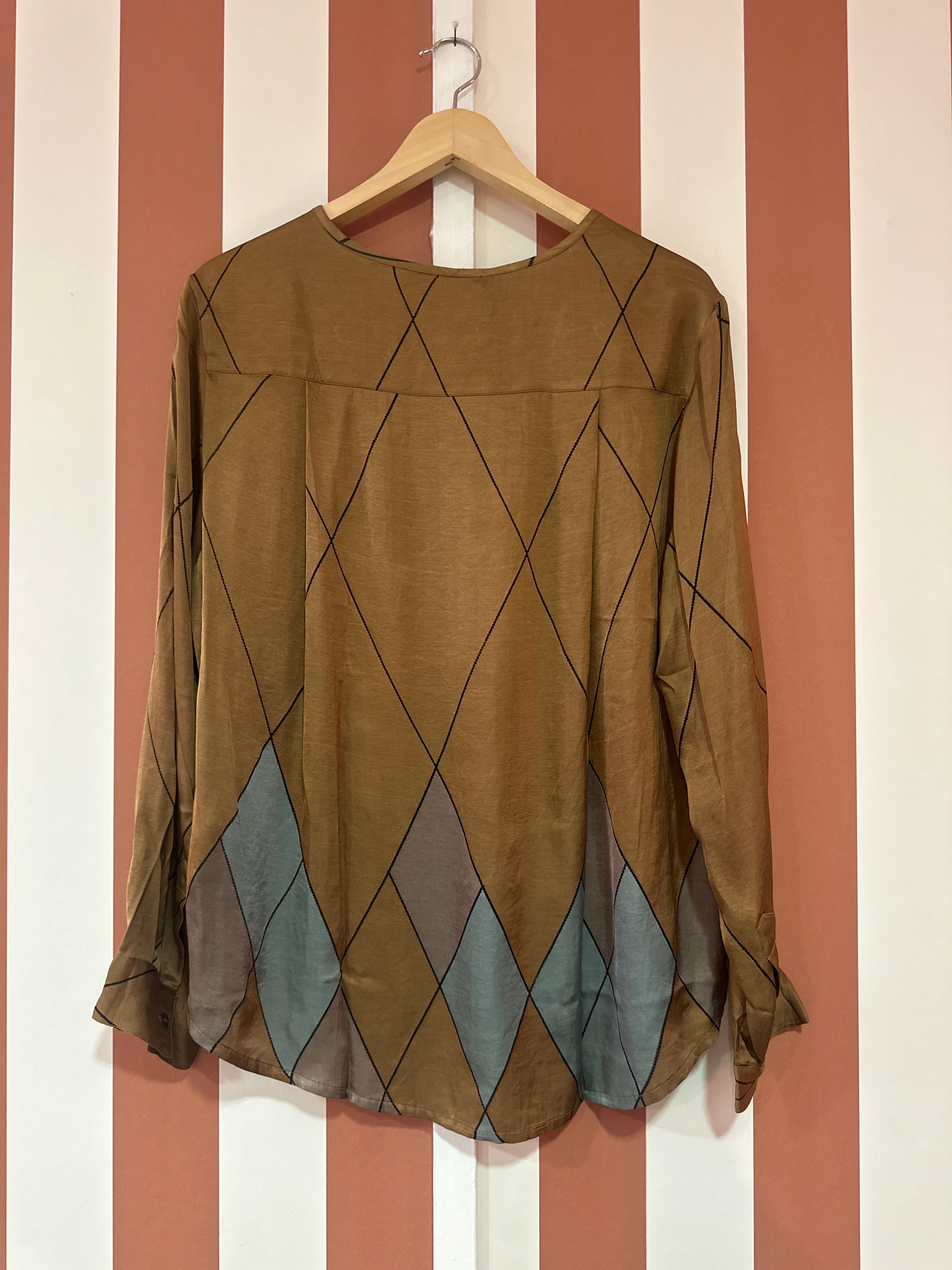 Blouse Diamant Rabens Saloner en viscose imprimée à la main