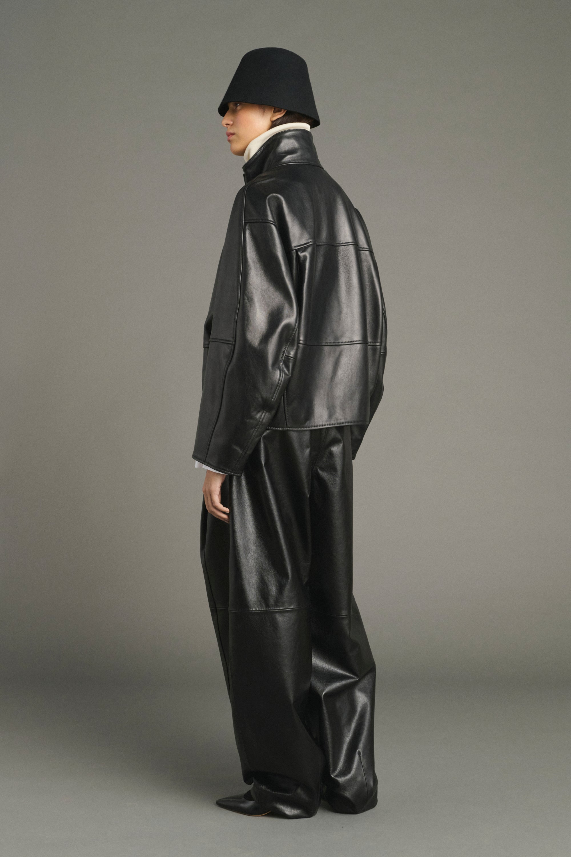 Veste en cuir souple GAMMA Sœur